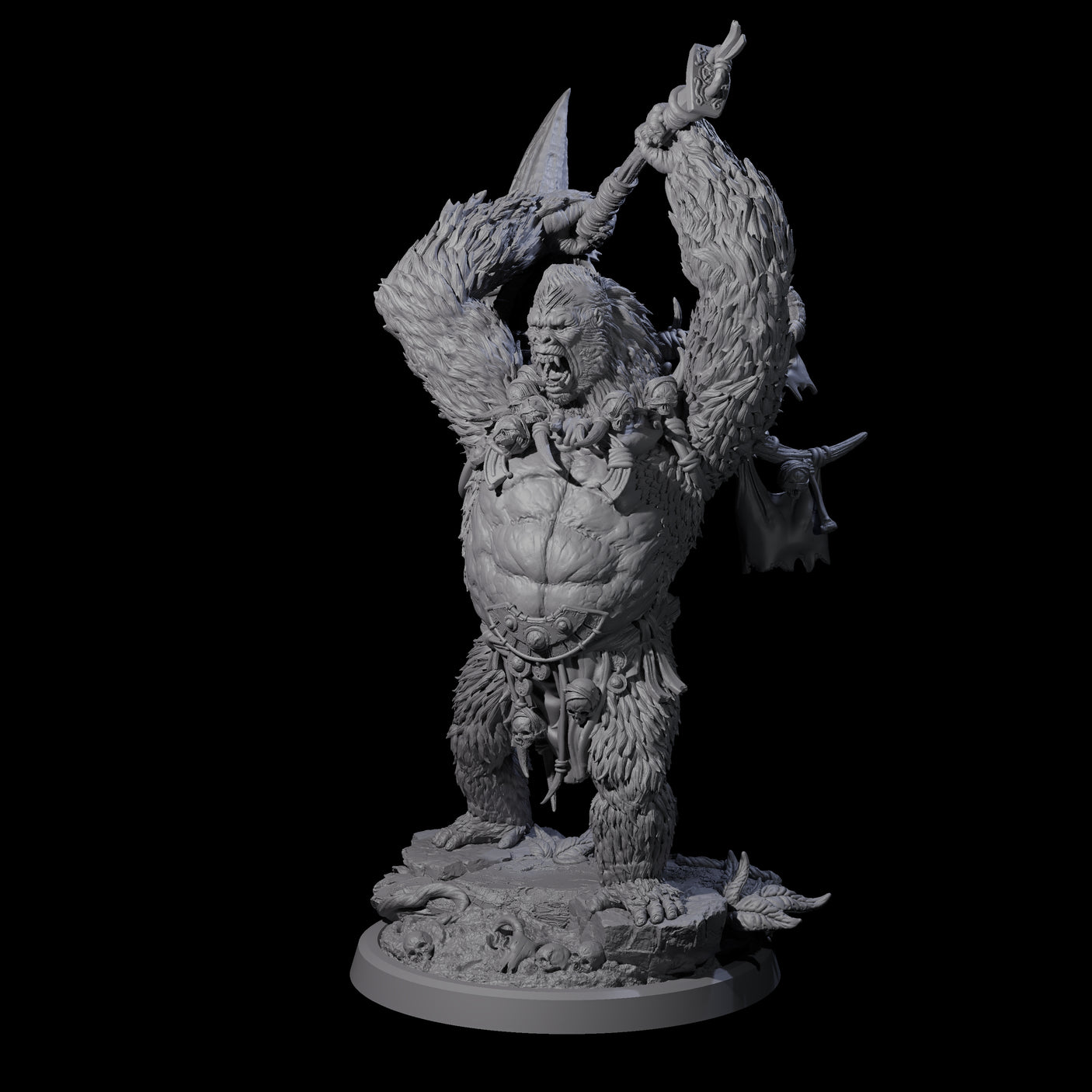Furious Giant Ape A Miniature for Dungeons and Dragons, Pathfinder or other TTRPGs