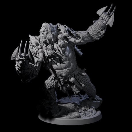 Furious Giant Ape B Miniature for Dungeons and Dragons, Pathfinder or other TTRPGs