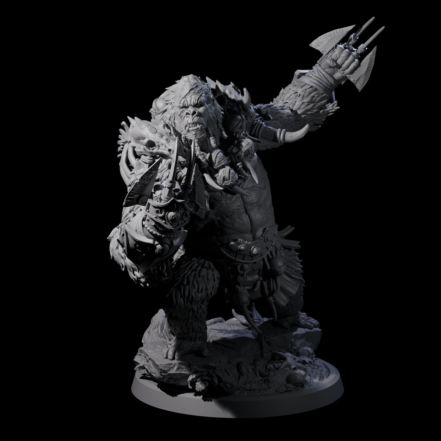 Furious Giant Ape B Miniature for Dungeons and Dragons, Pathfinder or other TTRPGs