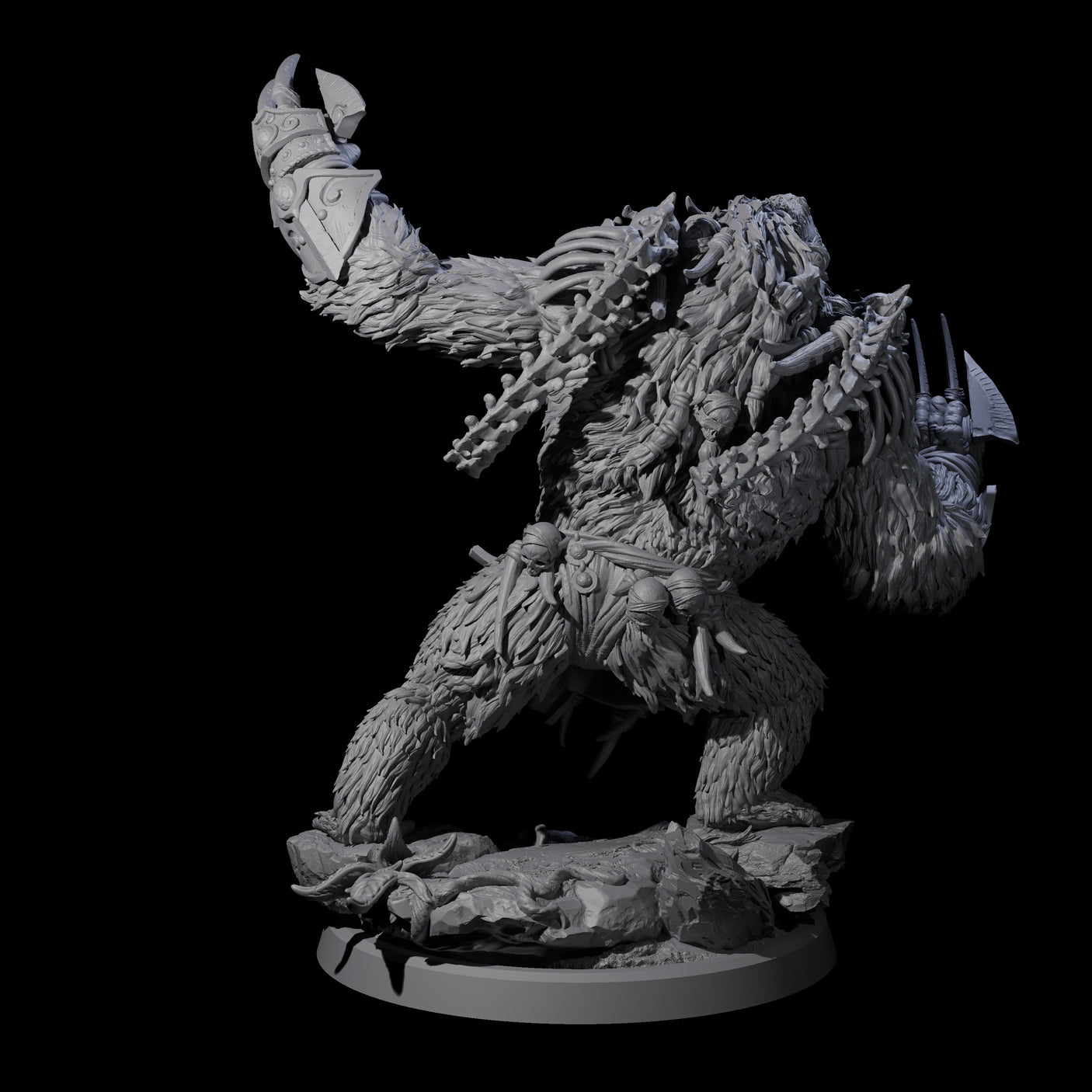 Furious Giant Ape B Miniature for Dungeons and Dragons, Pathfinder or other TTRPGs