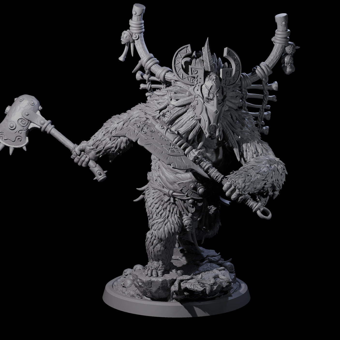 Furious Giant Ape C Miniature for Dungeons and Dragons, Pathfinder or other TTRPGs