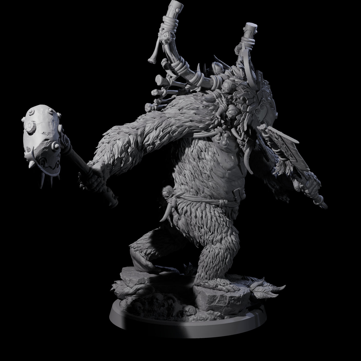 Furious Giant Ape C Miniature for Dungeons and Dragons, Pathfinder or other TTRPGs