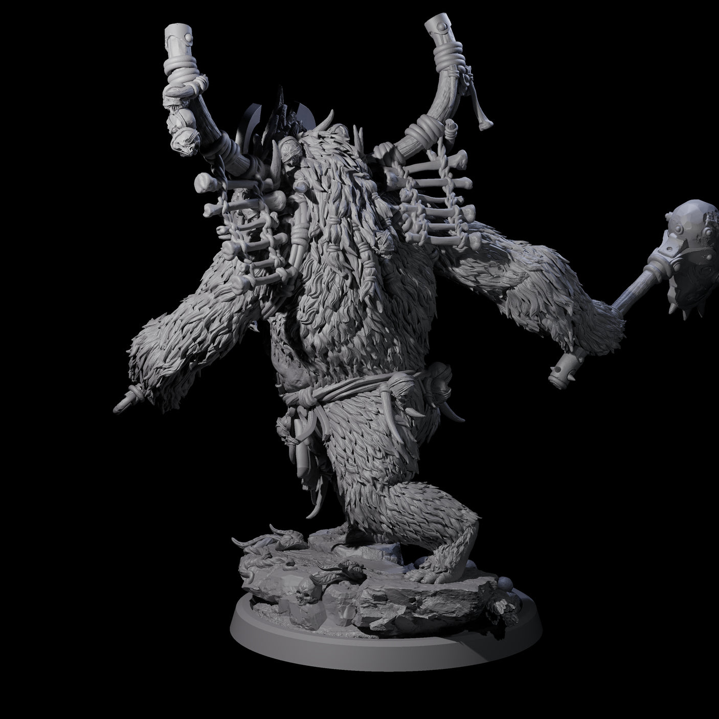 Furious Giant Ape C Miniature for Dungeons and Dragons, Pathfinder or other TTRPGs