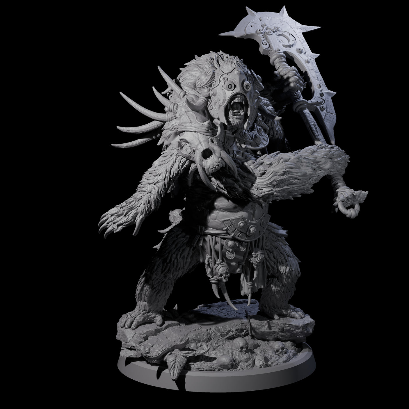 Furious Giant Ape D Miniature for Dungeons and Dragons, Pathfinder or other TTRPGs