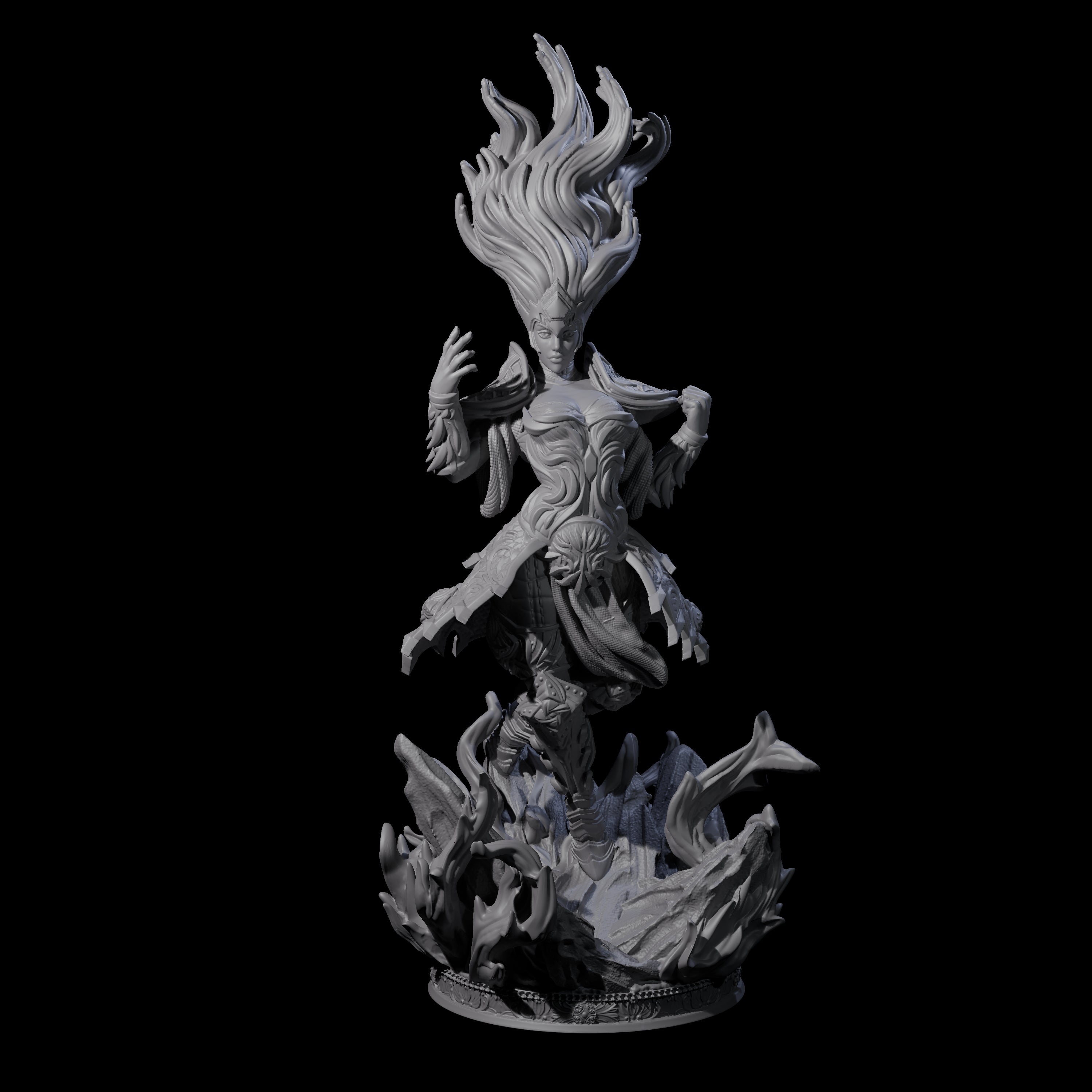 Furious Mage Miniature for Dungeons and Dragons, Pathfinder or other TTRPGs