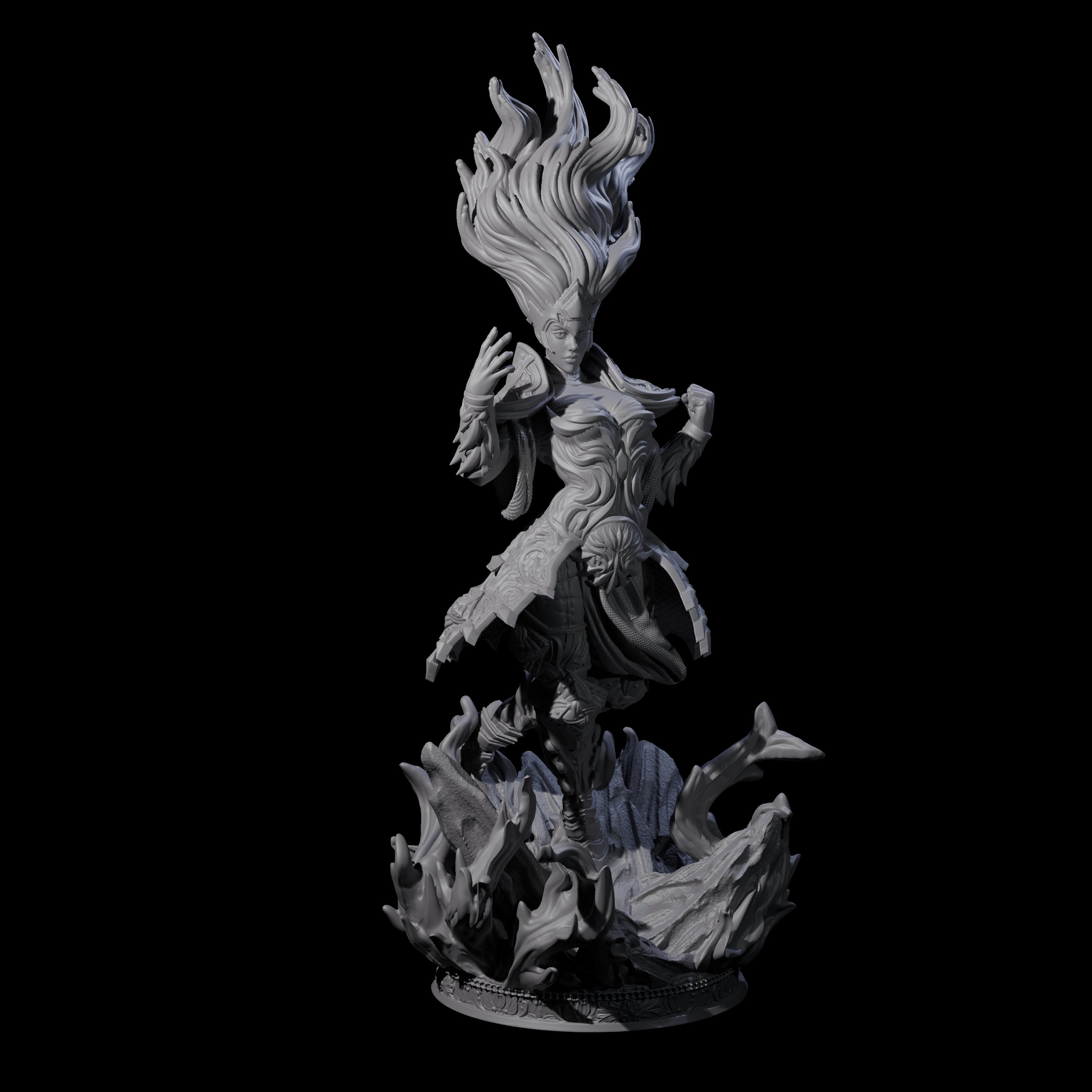 Furious Mage Miniature for Dungeons and Dragons, Pathfinder or other TTRPGs