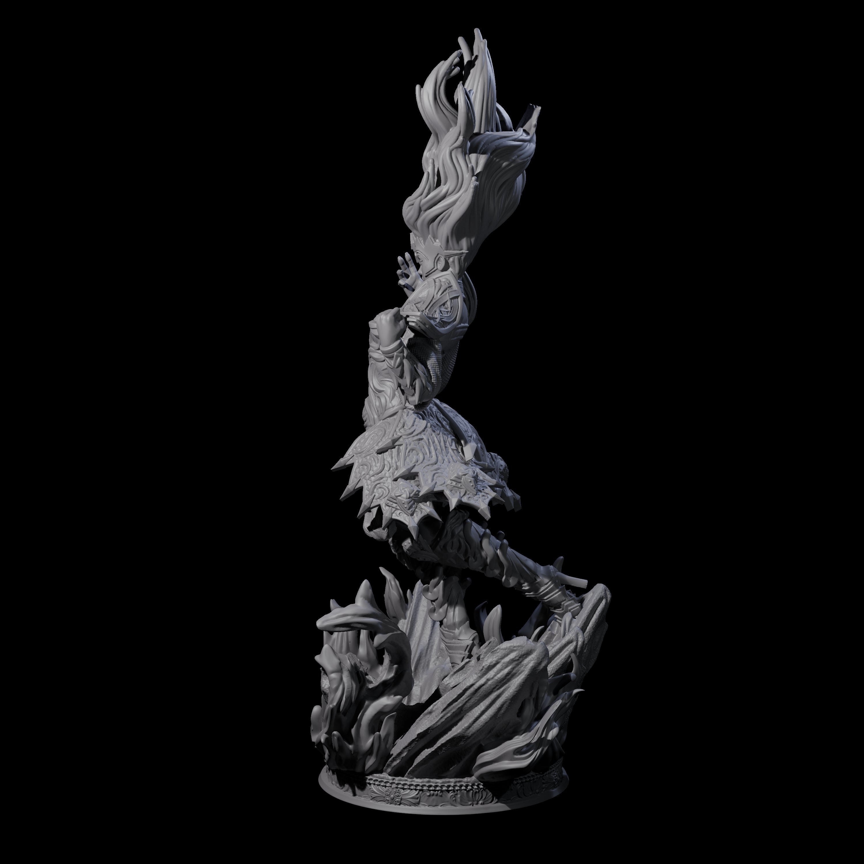 Furious Mage Miniature for Dungeons and Dragons, Pathfinder or other TTRPGs