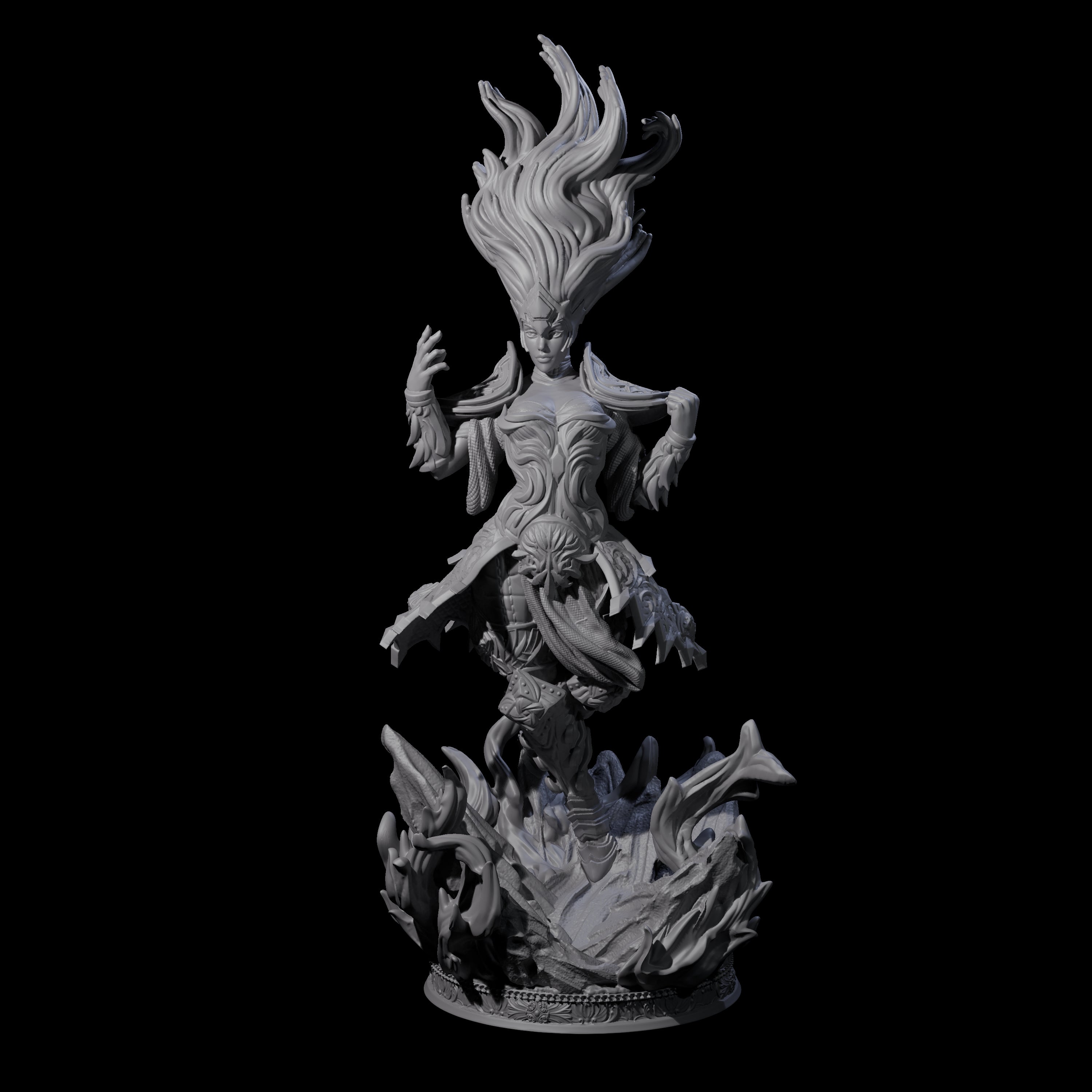 Furious Mage Miniature for Dungeons and Dragons, Pathfinder or other TTRPGs