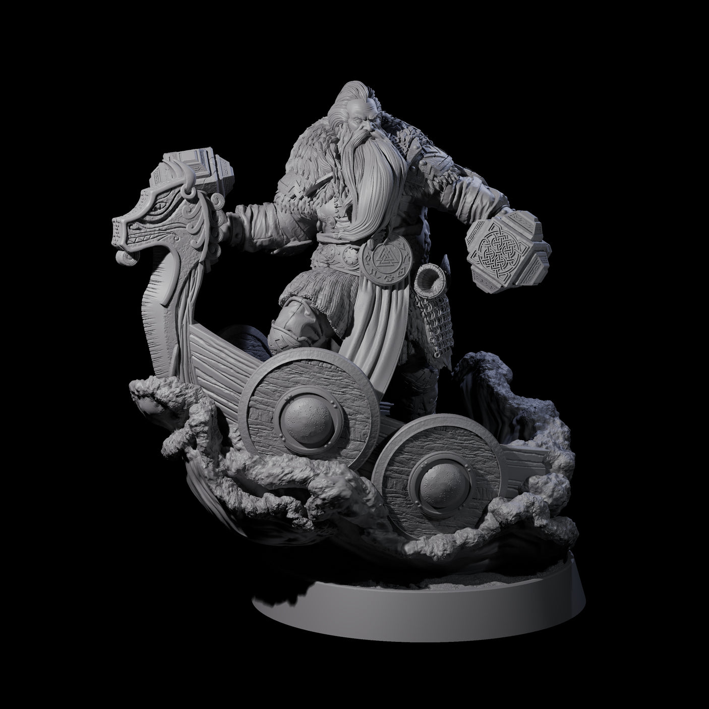 Furious Viking Berserker A Miniature for Dungeons and Dragons, Pathfinder or other TTRPGs