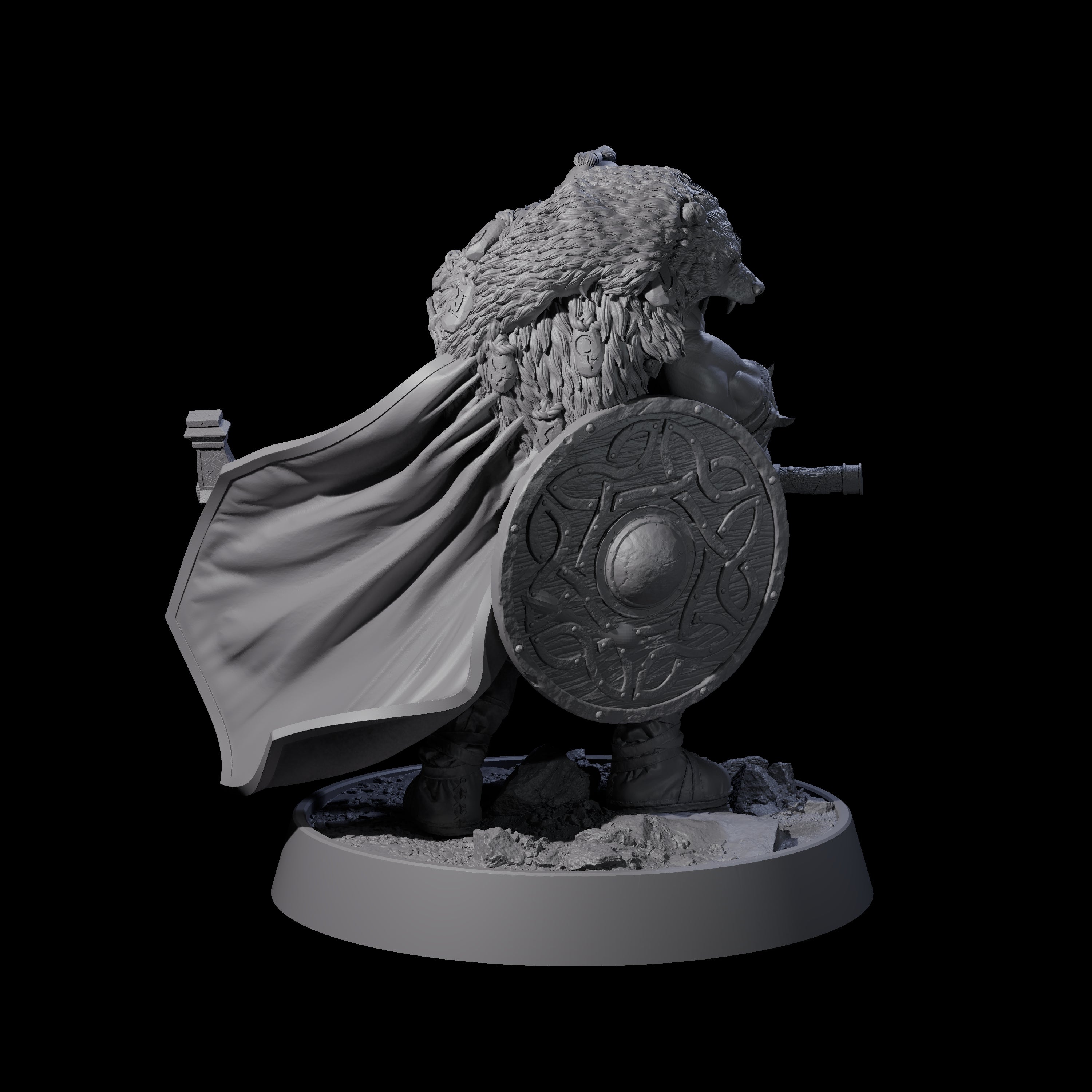 Furious Viking Berserker B Miniature for Dungeons and Dragons, Pathfinder or other TTRPGs
