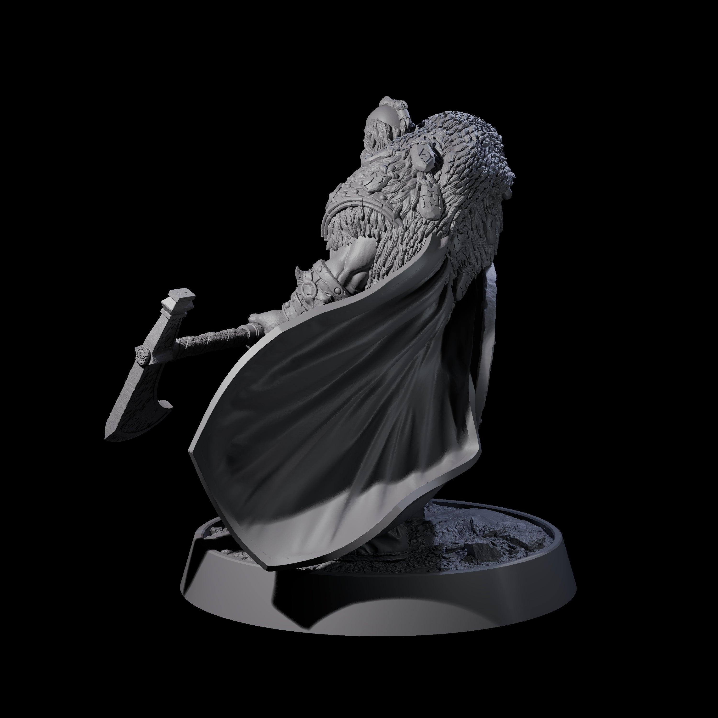 Furious Viking Berserker B Miniature for Dungeons and Dragons, Pathfinder or other TTRPGs