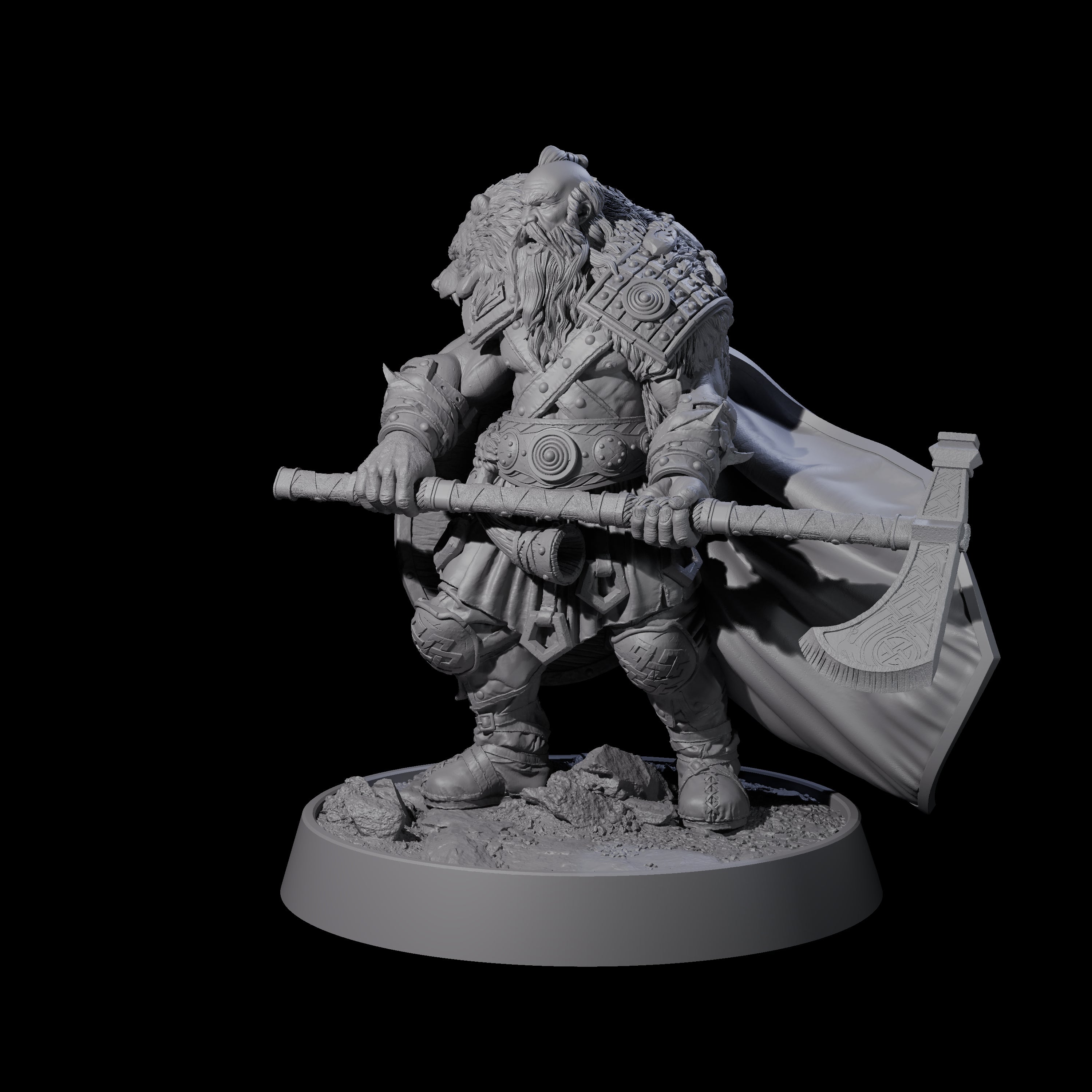 Furious Viking Berserker B Miniature for Dungeons and Dragons, Pathfinder or other TTRPGs
