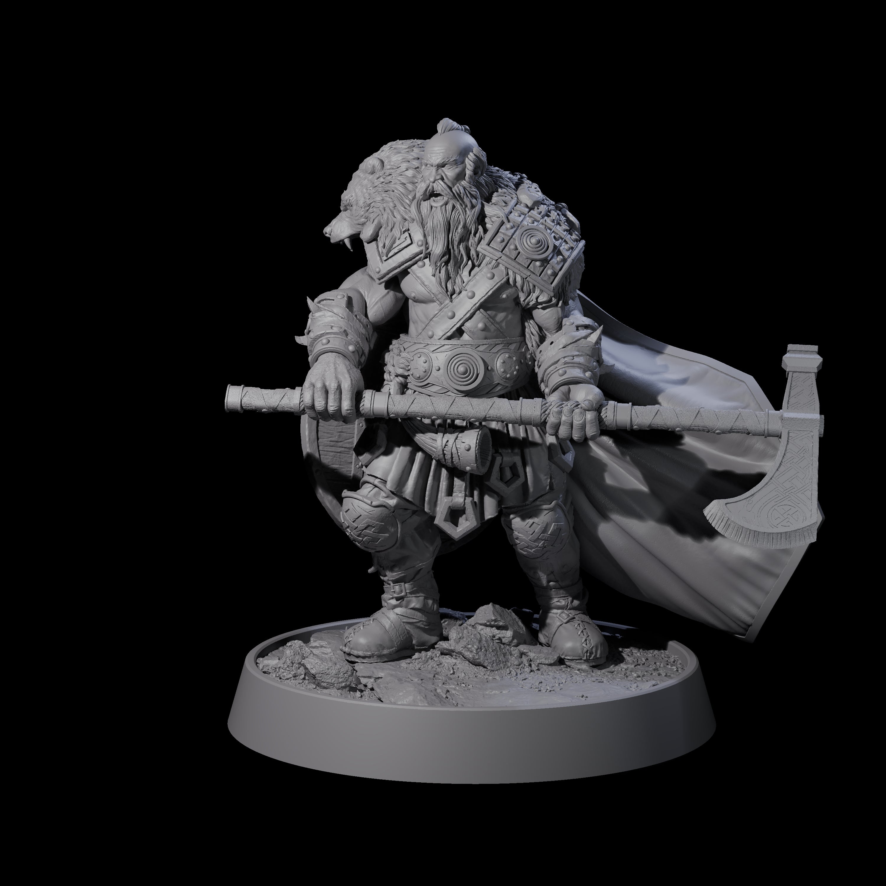 Furious Viking Berserker B Miniature for Dungeons and Dragons, Pathfinder or other TTRPGs