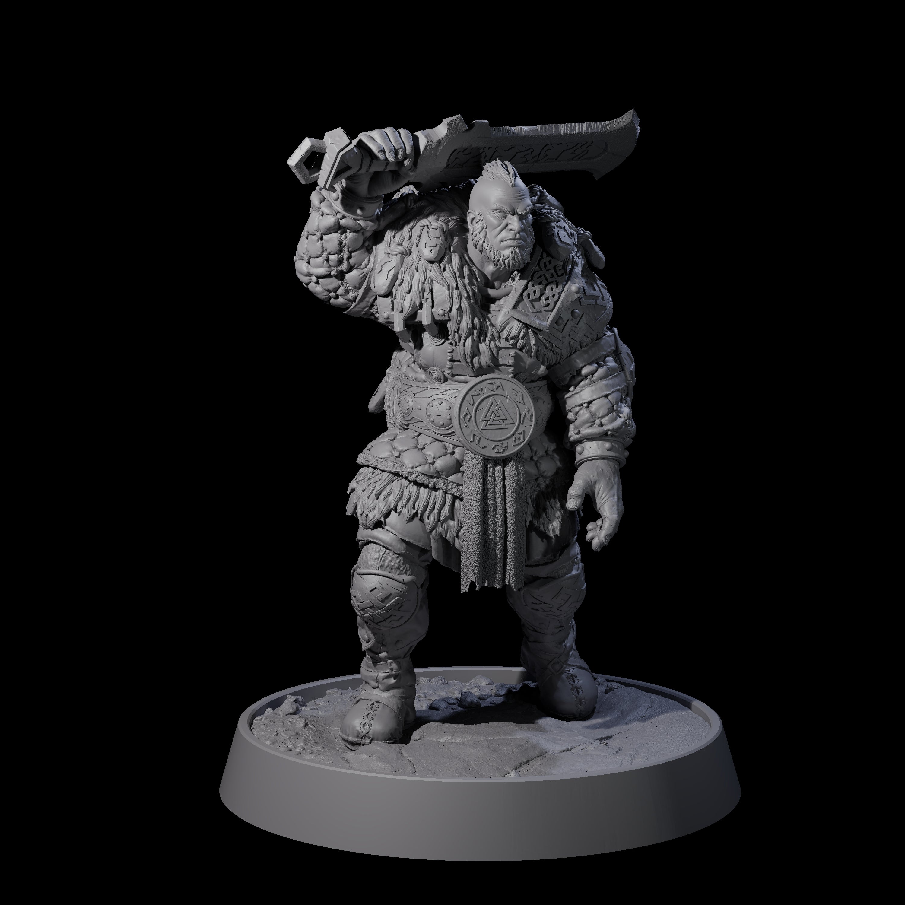 Furious Viking Berserker C Miniature for Dungeons and Dragons, Pathfinder or other TTRPGs