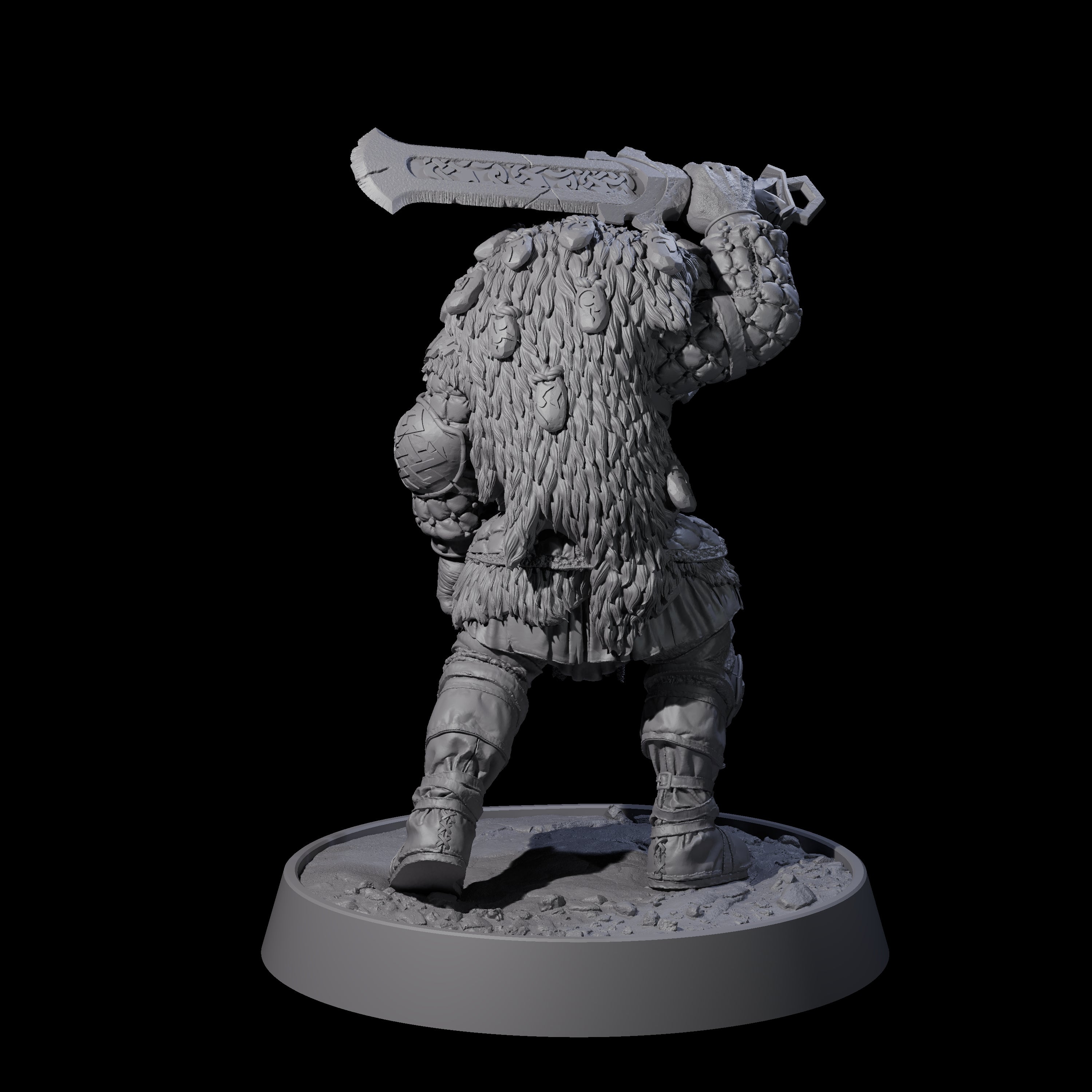 Furious Viking Berserker C Miniature for Dungeons and Dragons, Pathfinder or other TTRPGs