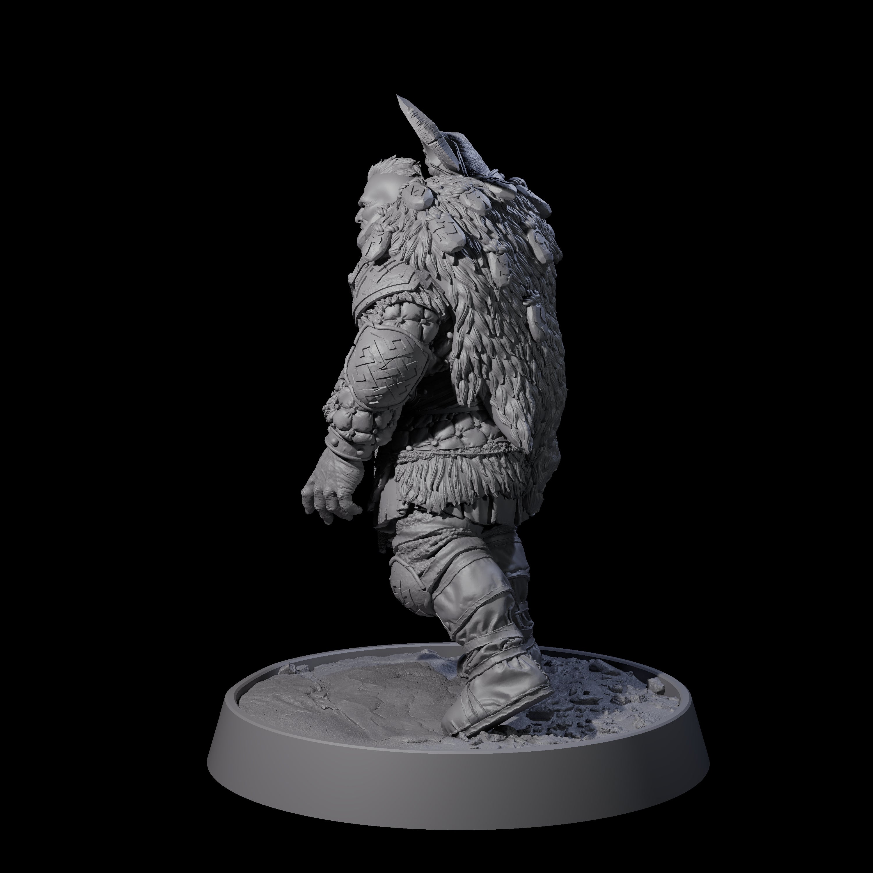 Furious Viking Berserker C Miniature for Dungeons and Dragons, Pathfinder or other TTRPGs