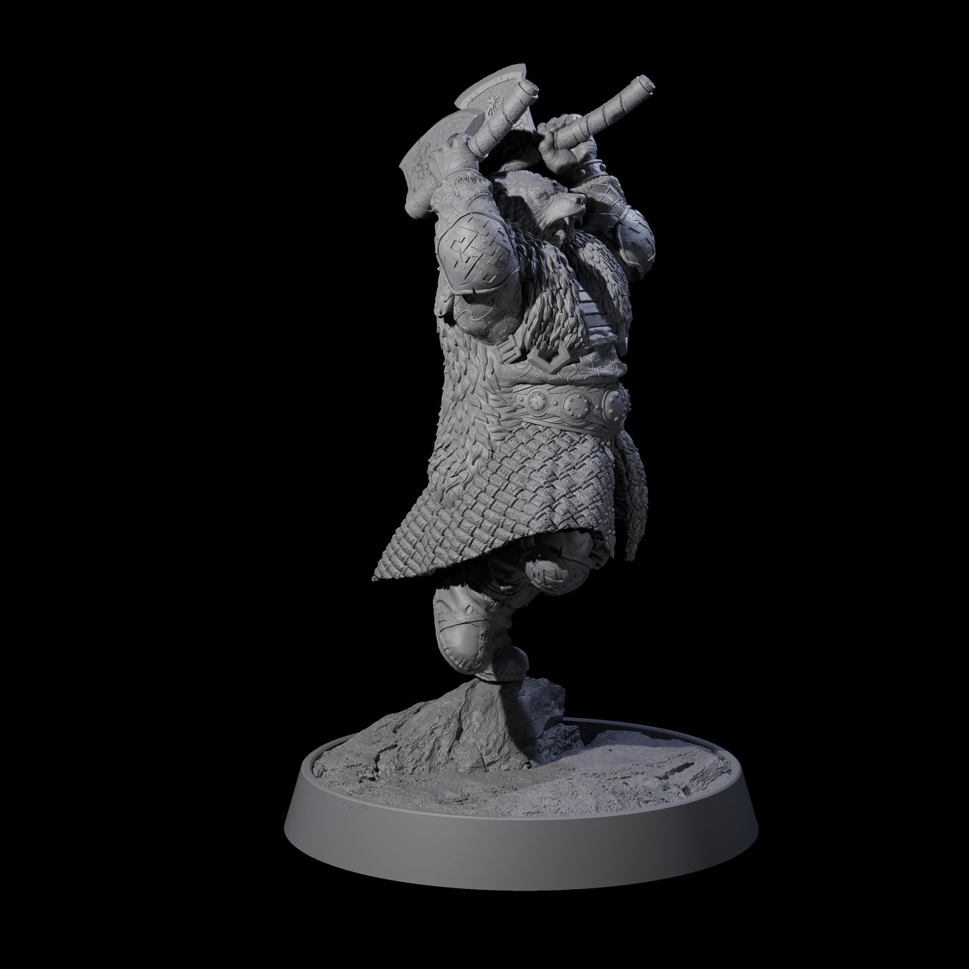 Furious Viking Berserker F Miniature for Dungeons and Dragons, Pathfinder or other TTRPGs