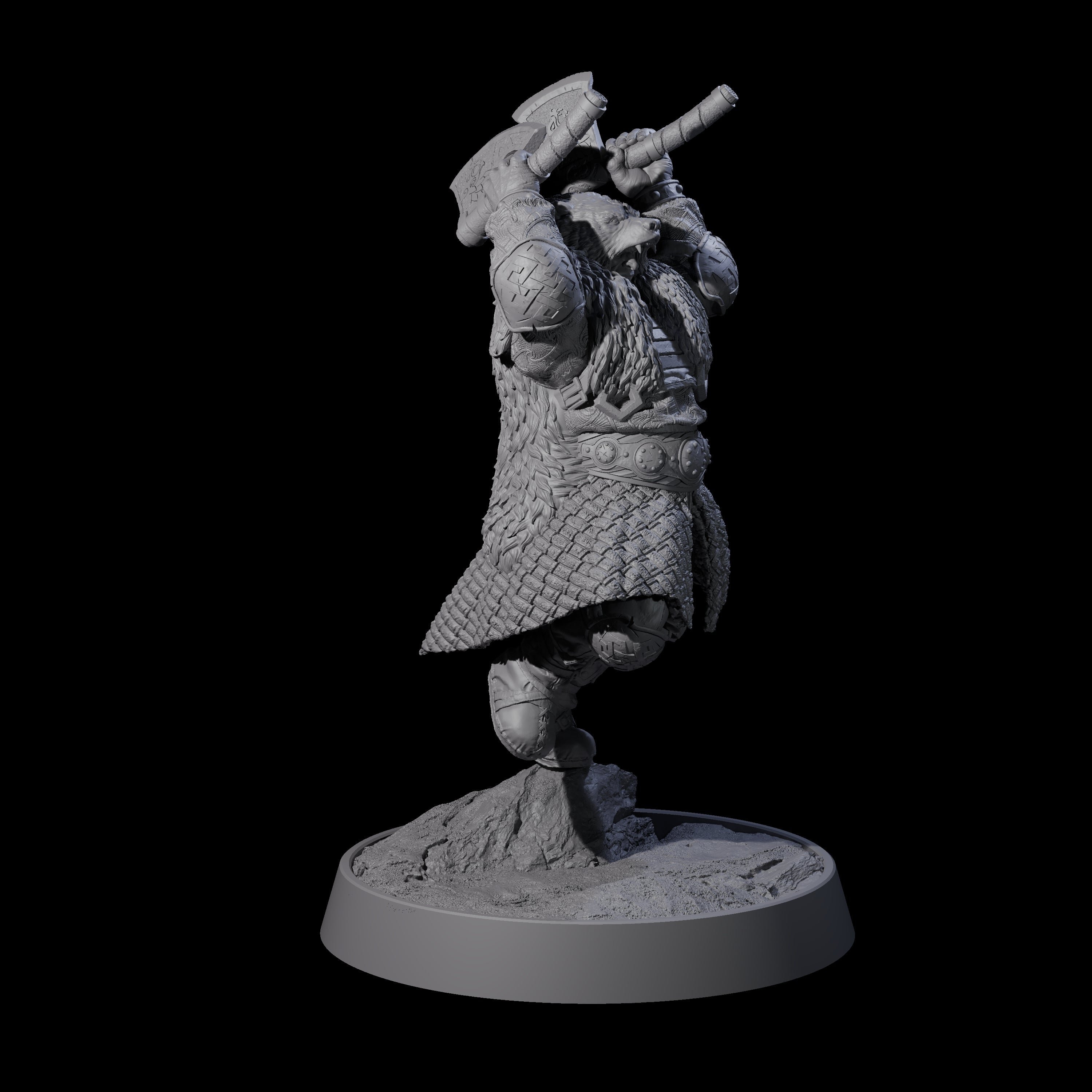 Furious Viking Berserker F Miniature for Dungeons and Dragons, Pathfinder or other TTRPGs
