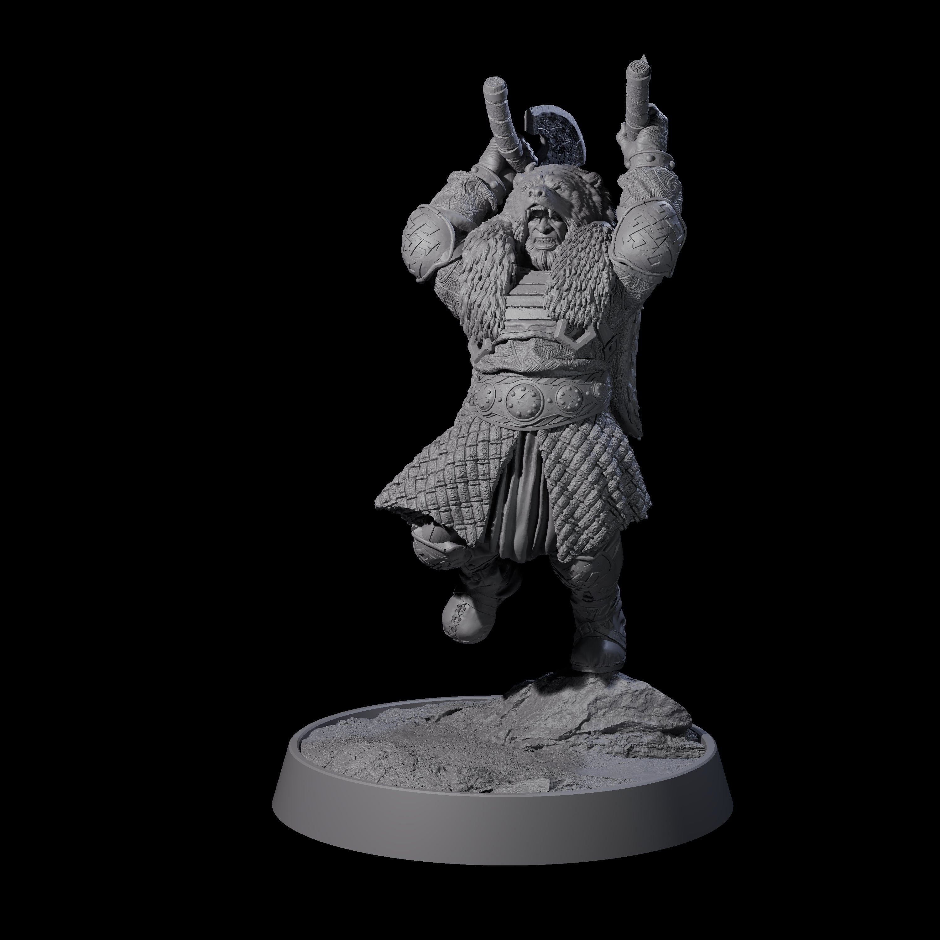 Furious Viking Berserker F Miniature for Dungeons and Dragons, Pathfinder or other TTRPGs