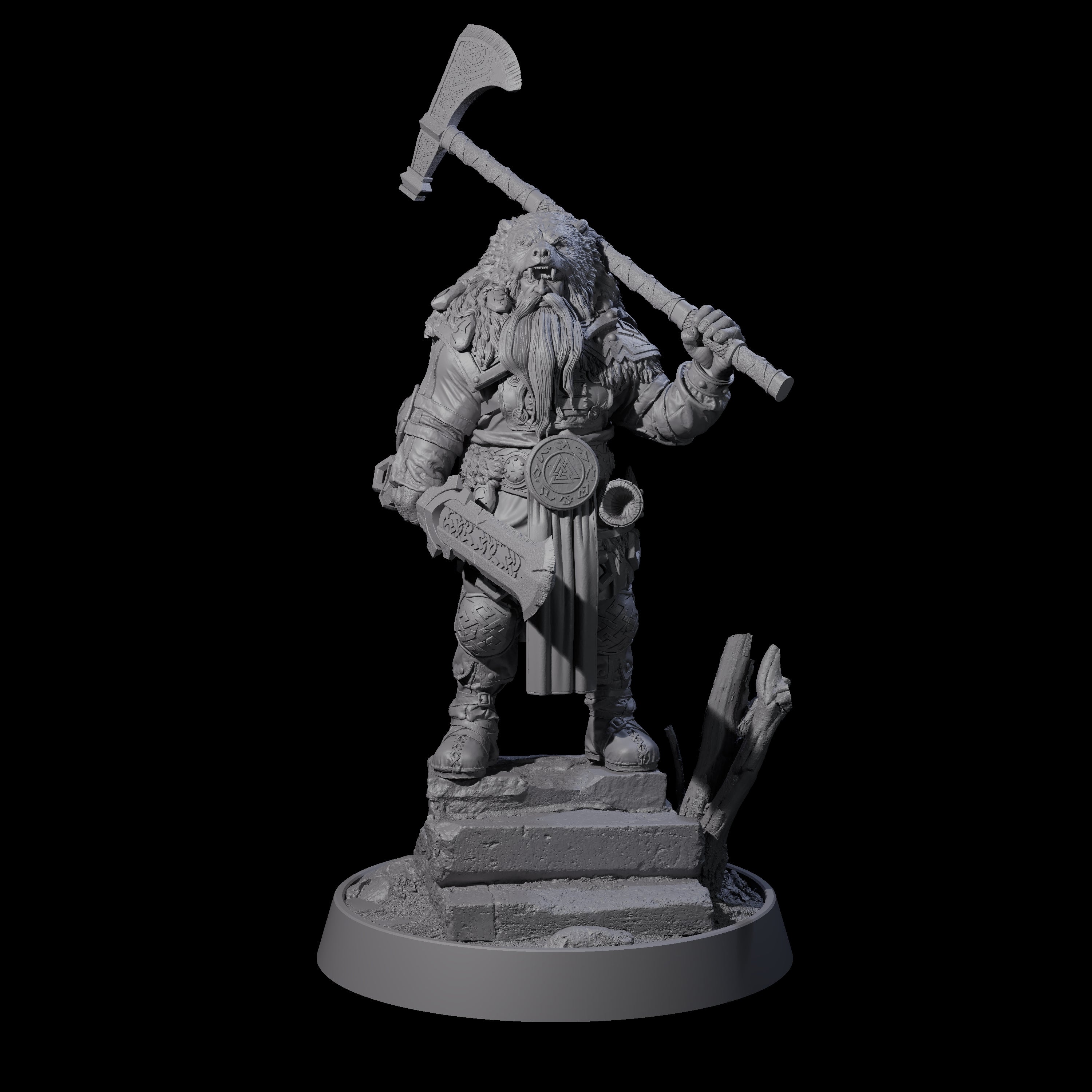 Furious Viking Berserker G Miniature for Dungeons and Dragons, Pathfinder or other TTRPGs