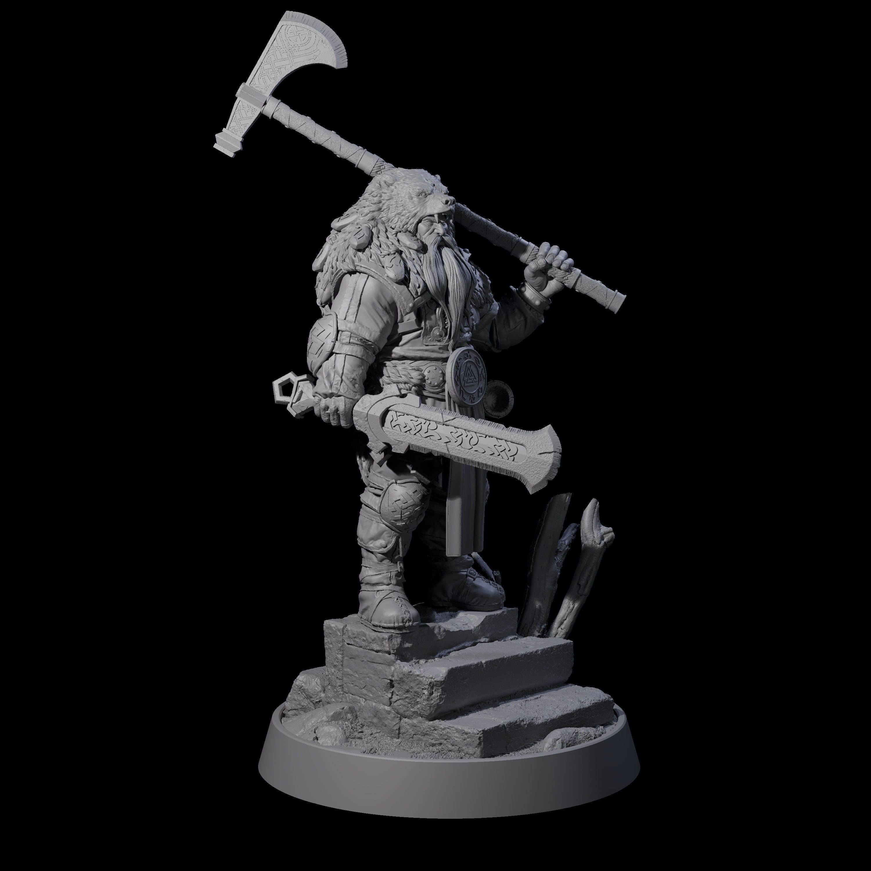 Furious Viking Berserker G Miniature for Dungeons and Dragons, Pathfinder or other TTRPGs