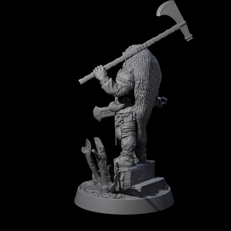 Furious Viking Berserker G Miniature for Dungeons and Dragons, Pathfinder or other TTRPGs