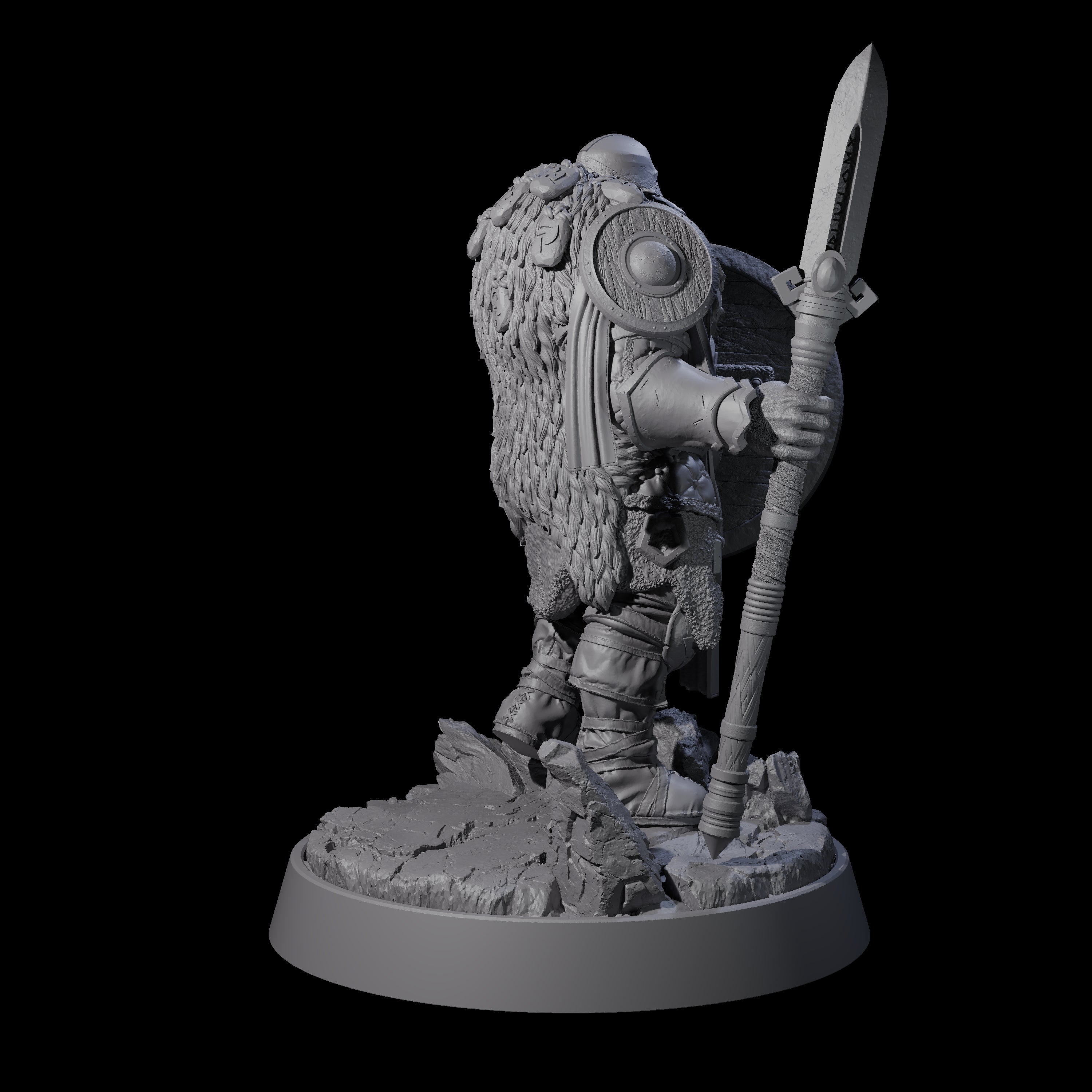 Furious Viking Berserker H Miniature for Dungeons and Dragons, Pathfinder or other TTRPGs