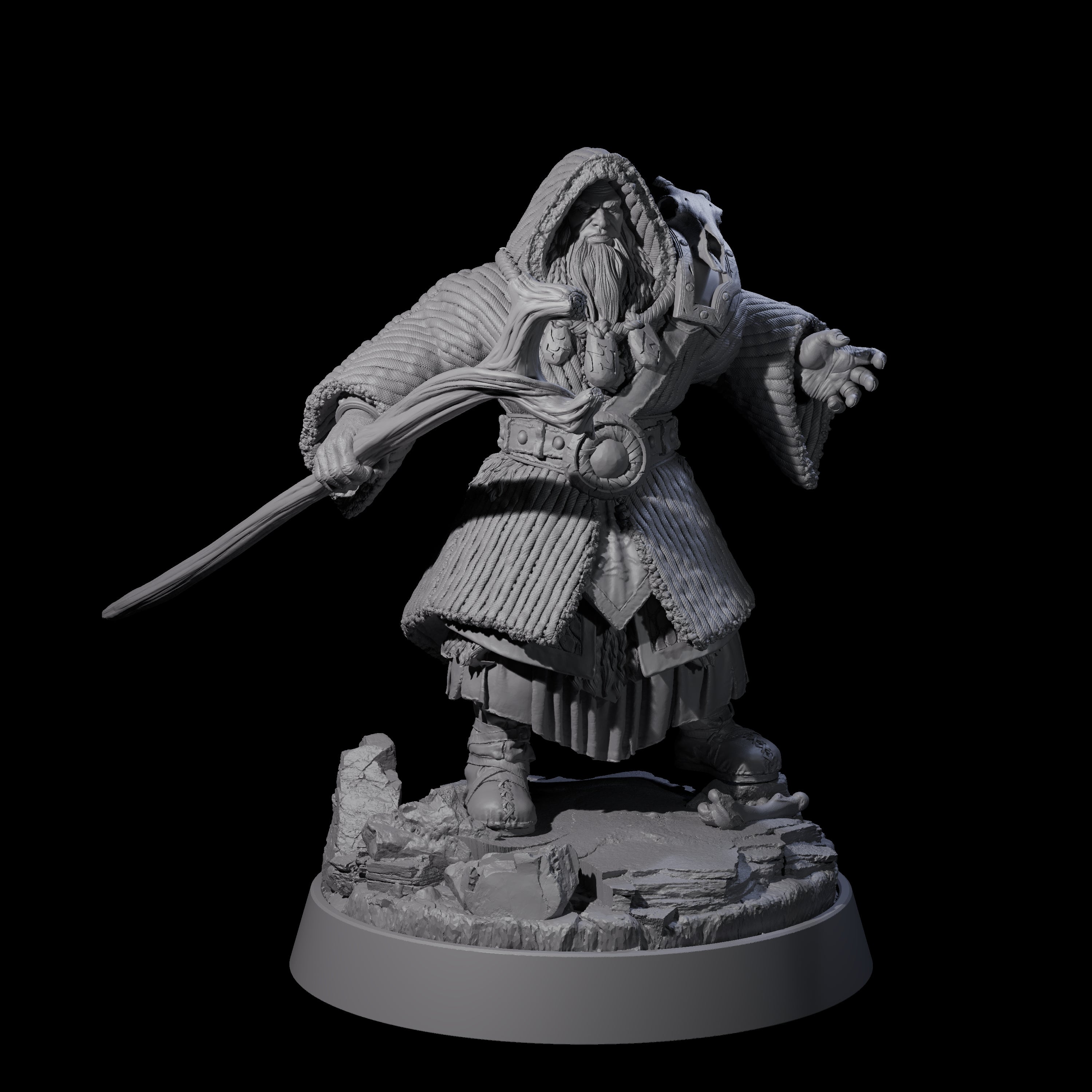 Furious Viking Berserker K Miniature for Dungeons and Dragons, Pathfinder or other TTRPGs