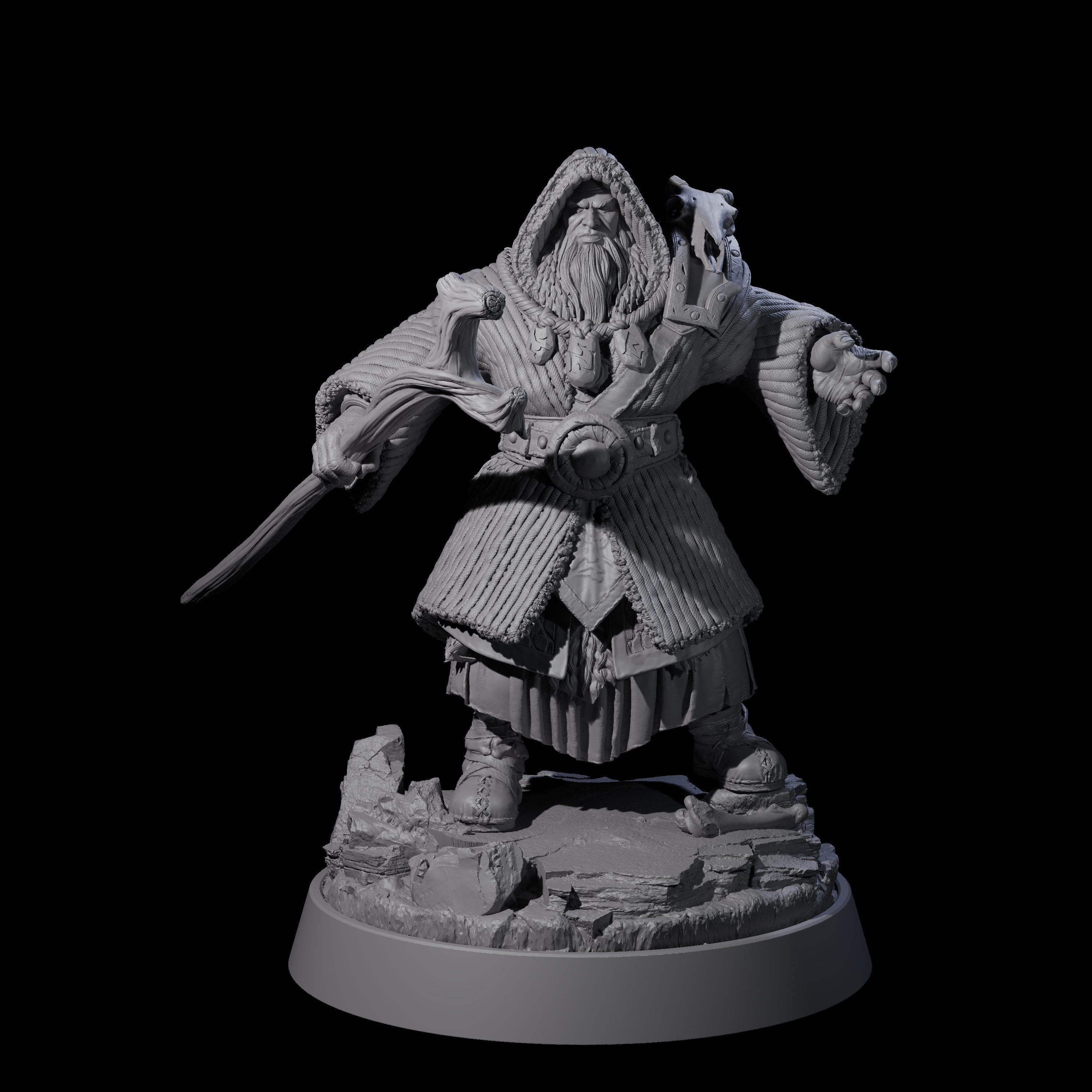 Furious Viking Berserker K Miniature for Dungeons and Dragons, Pathfinder or other TTRPGs