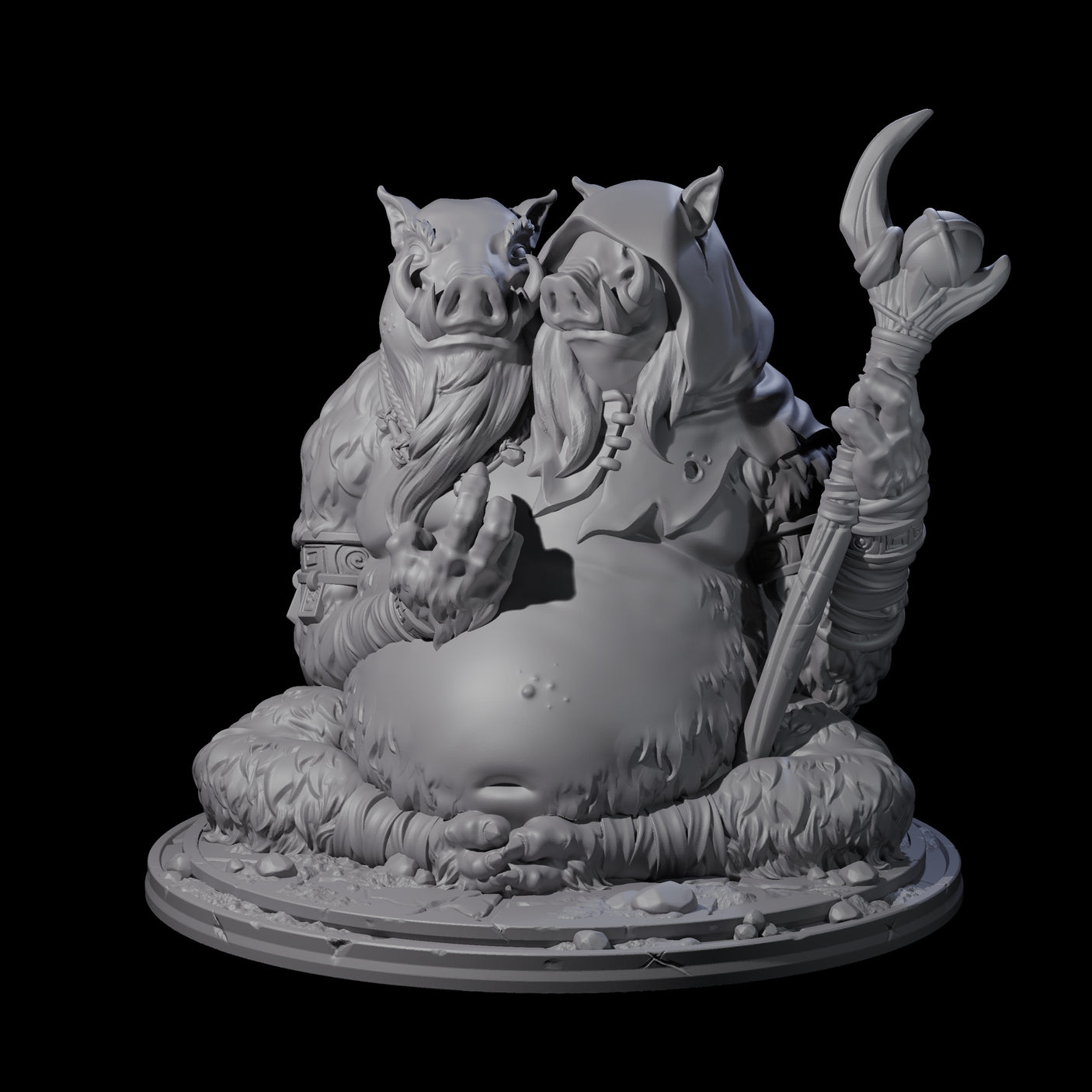 Future Seeing Boarman Oracle Miniature for Dungeons and Dragons, Pathfinder or other TTRPGs