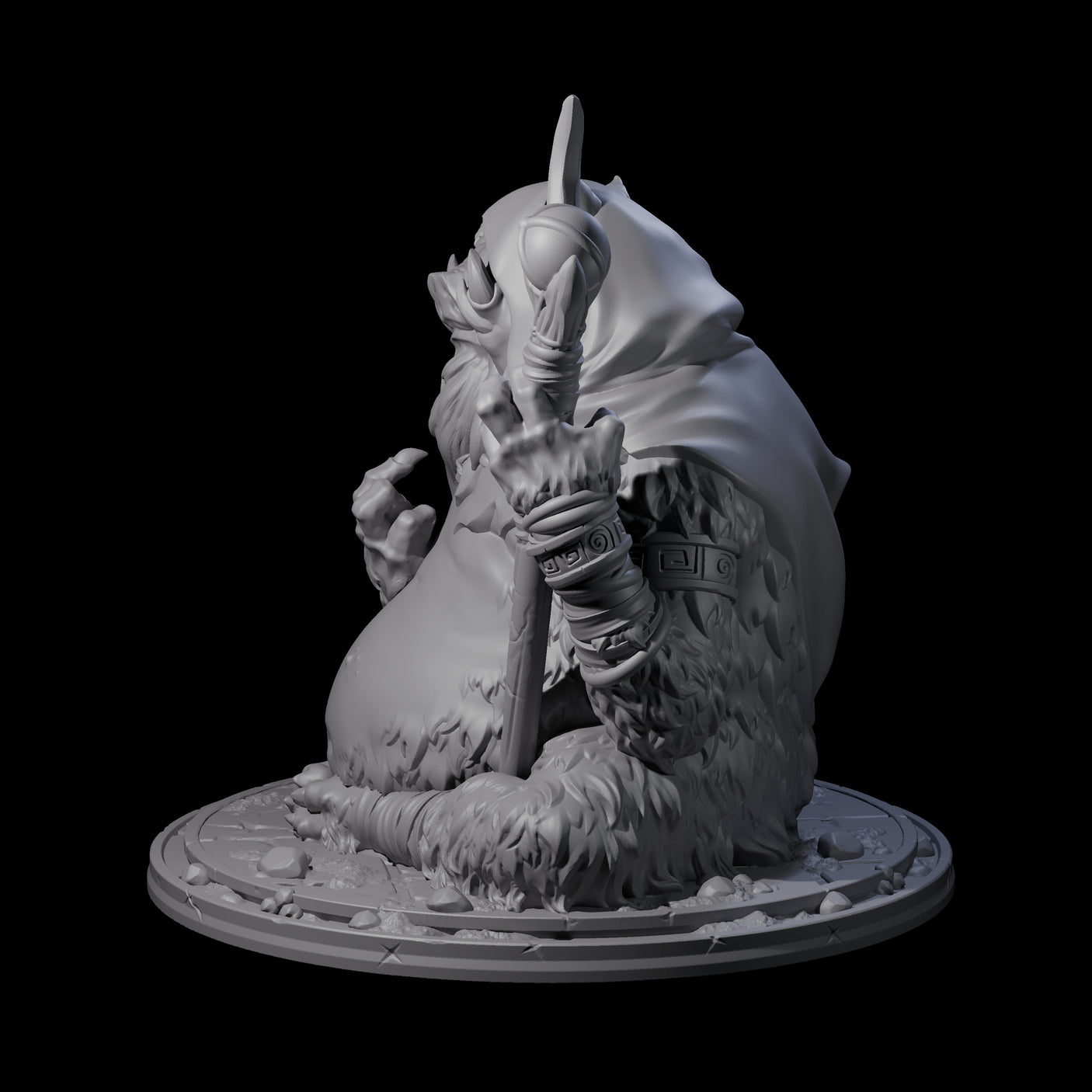 Future Seeing Boarman Oracle Miniature for Dungeons and Dragons, Pathfinder or other TTRPGs