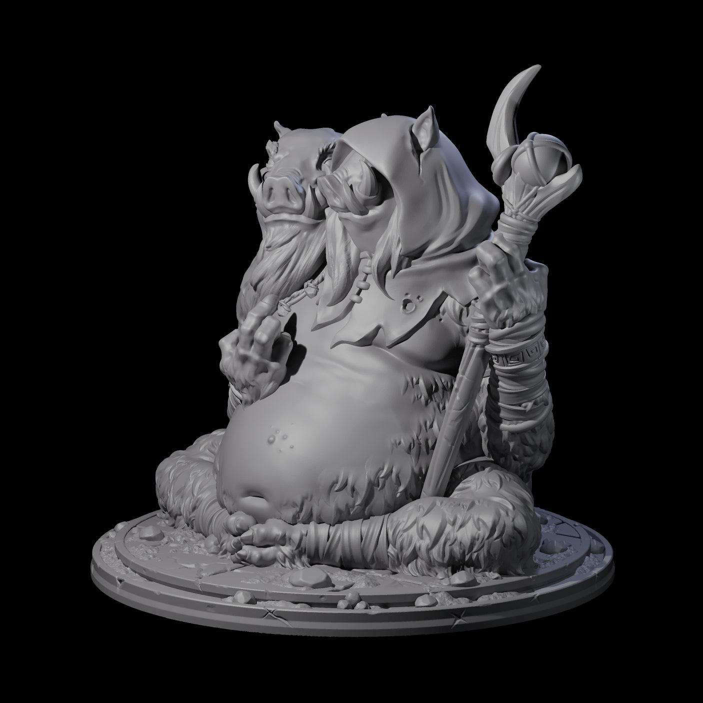 Future Seeing Boarman Oracle Miniature for Dungeons and Dragons, Pathfinder or other TTRPGs