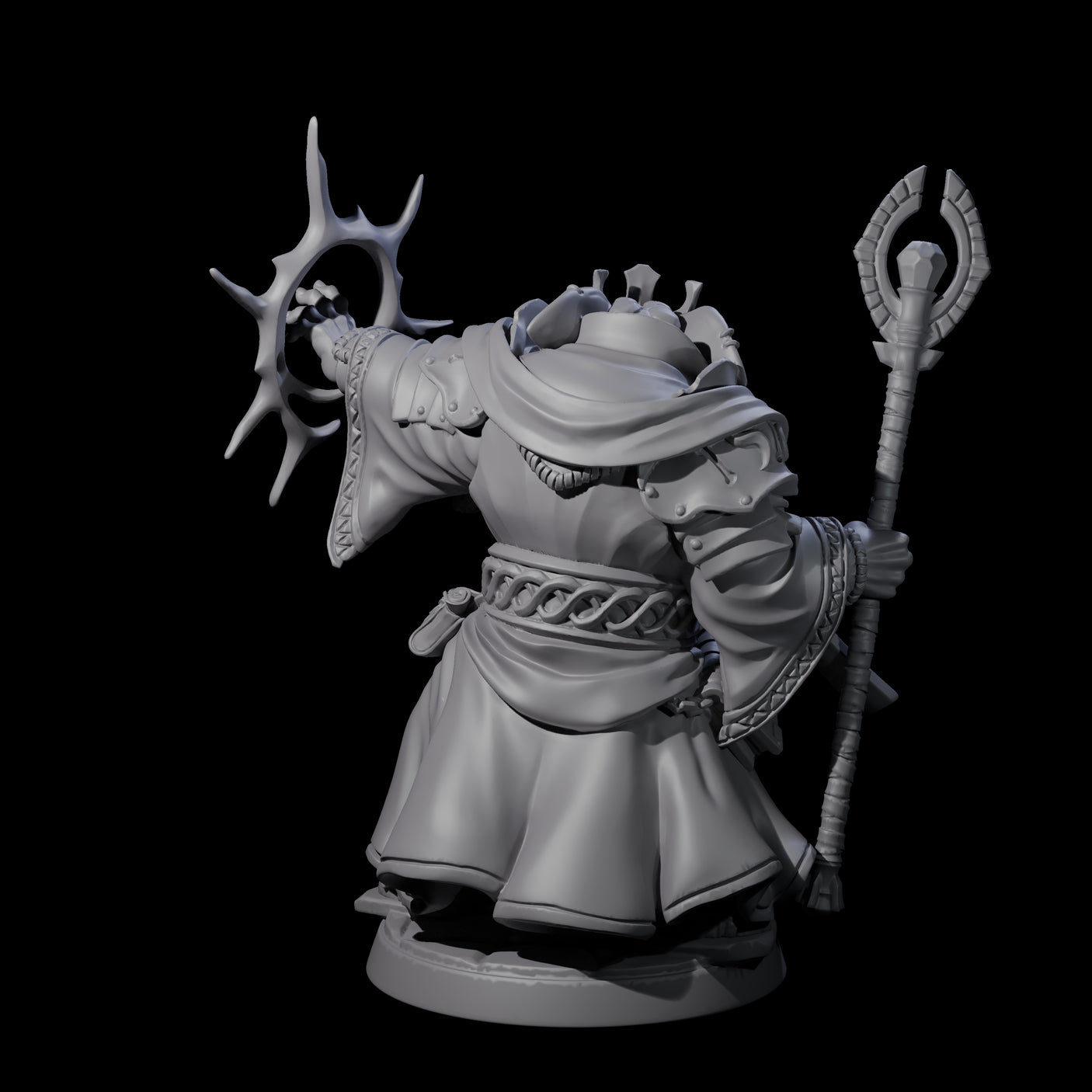 Galant Loxodon Cleric Miniature for Dungeons and Dragons, Pathfinder or other TTRPGs