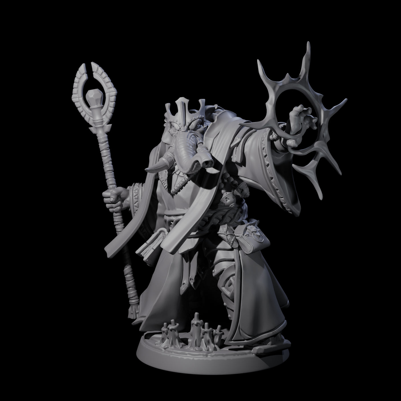 Galant Loxodon Cleric Miniature for Dungeons and Dragons, Pathfinder or other TTRPGs