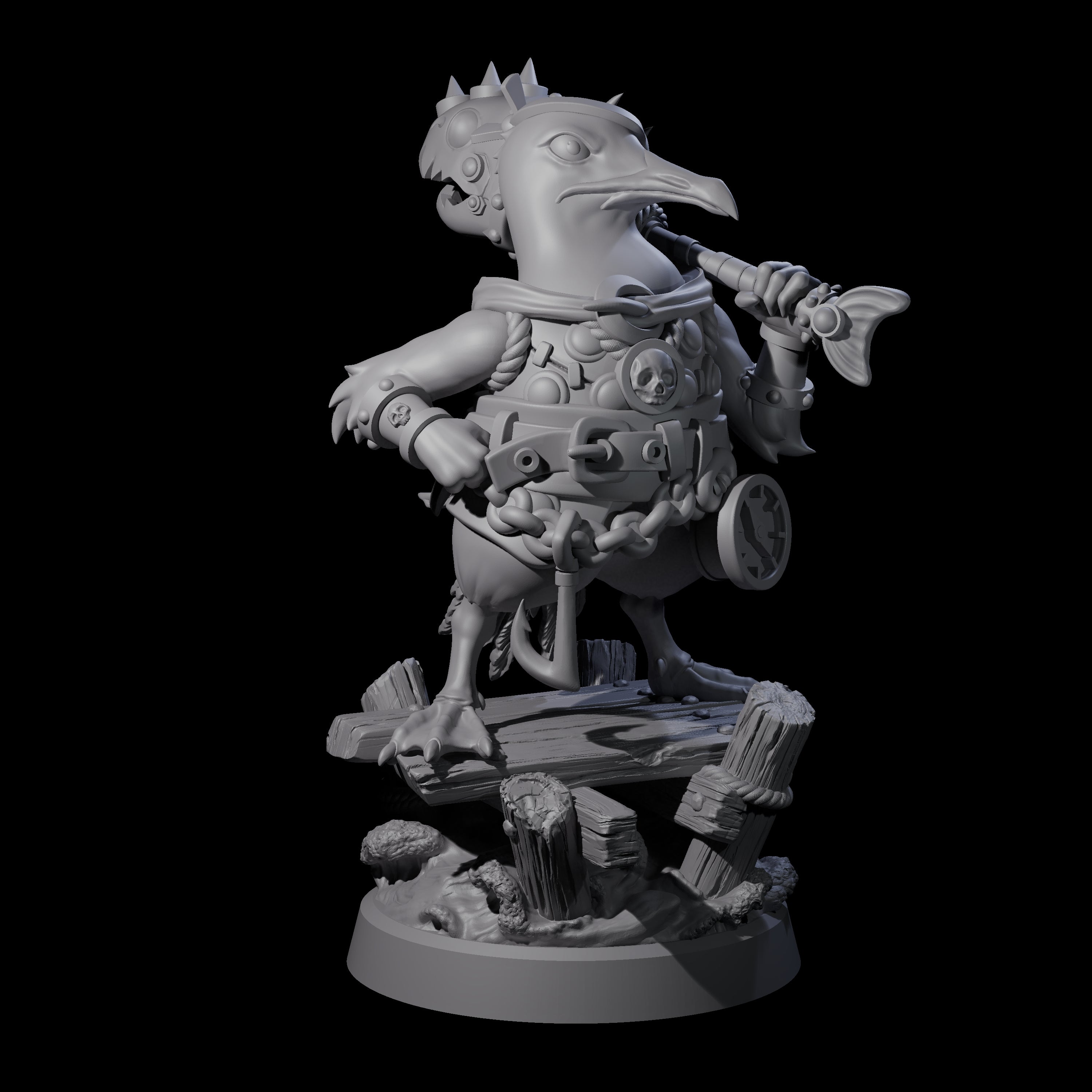 Galant Seagull Kenku Miniature for Dungeons and Dragons, Pathfinder or other TTRPGs