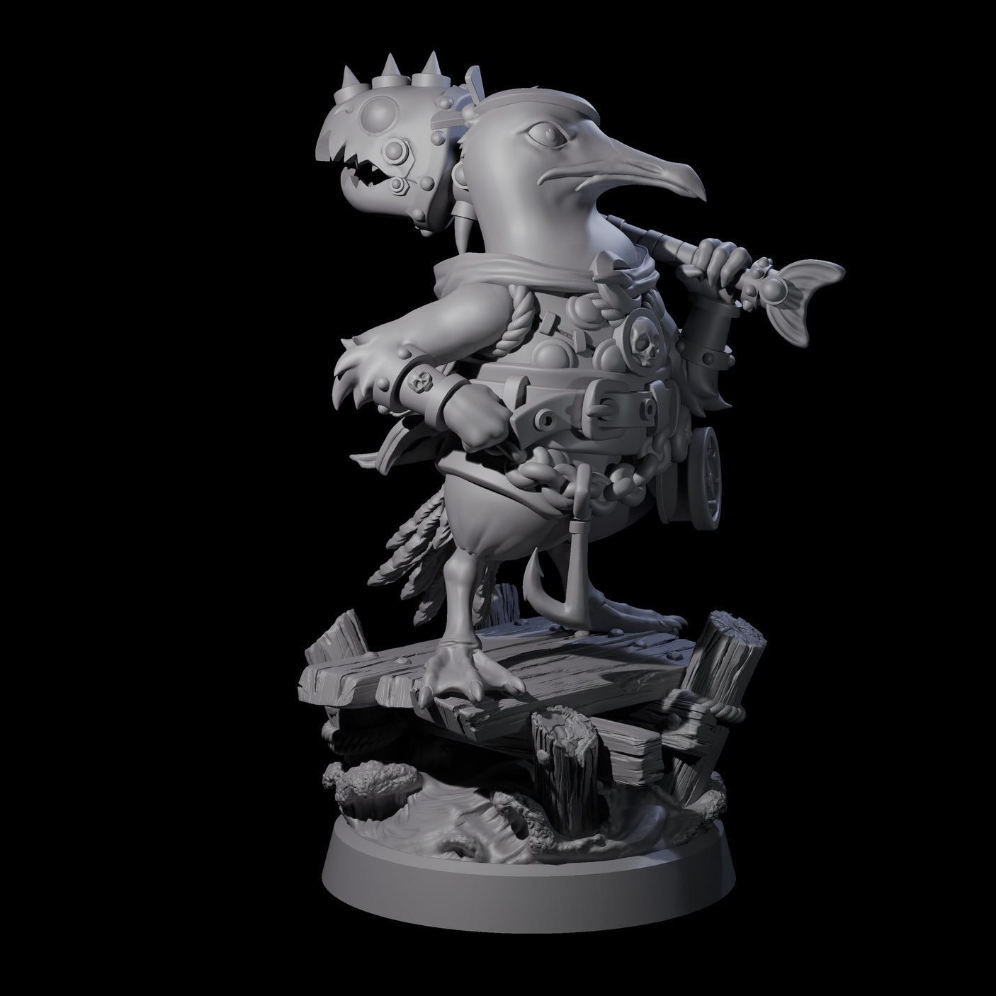 Galant Seagull Kenku Miniature for Dungeons and Dragons, Pathfinder or other TTRPGs