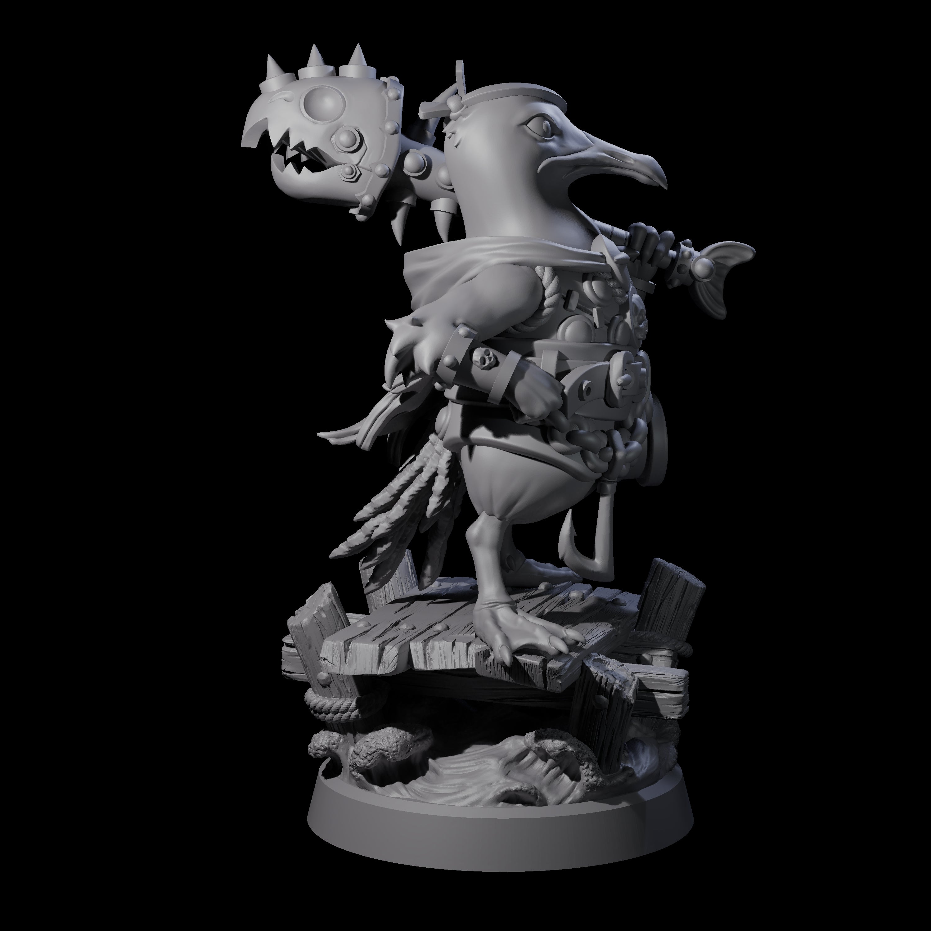 Galant Seagull Kenku Miniature for Dungeons and Dragons, Pathfinder or other TTRPGs