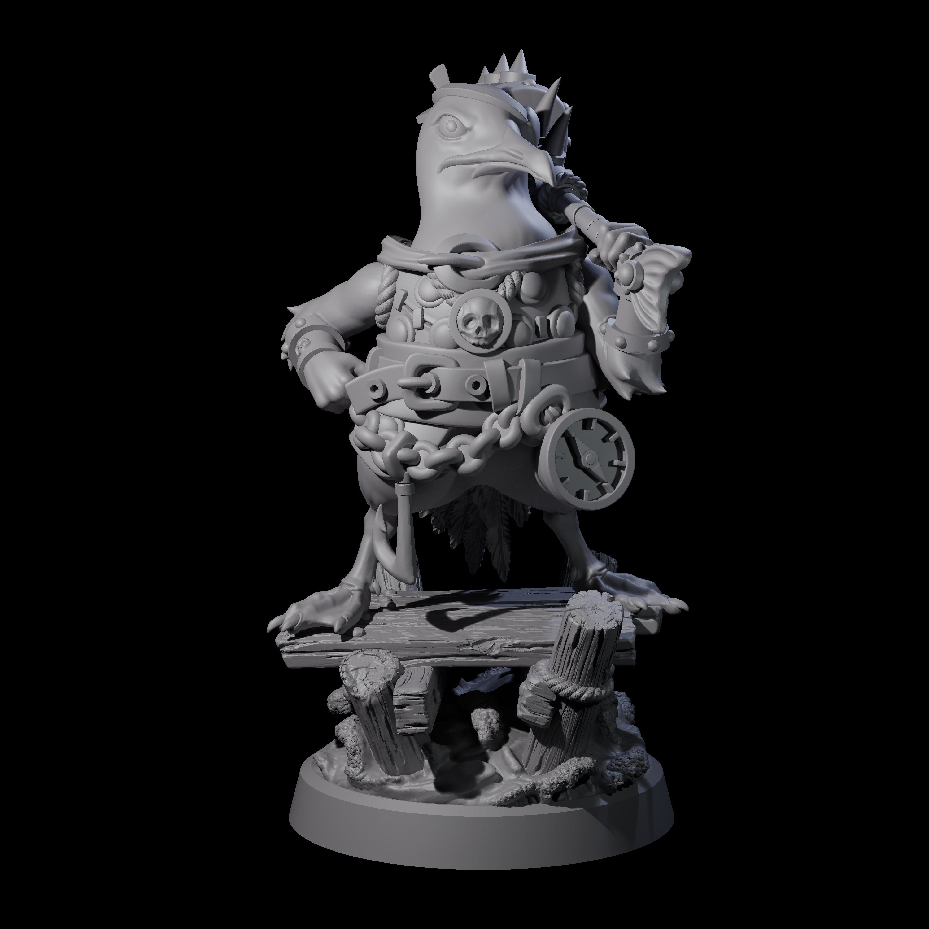 Galant Seagull Kenku Miniature for Dungeons and Dragons, Pathfinder or other TTRPGs