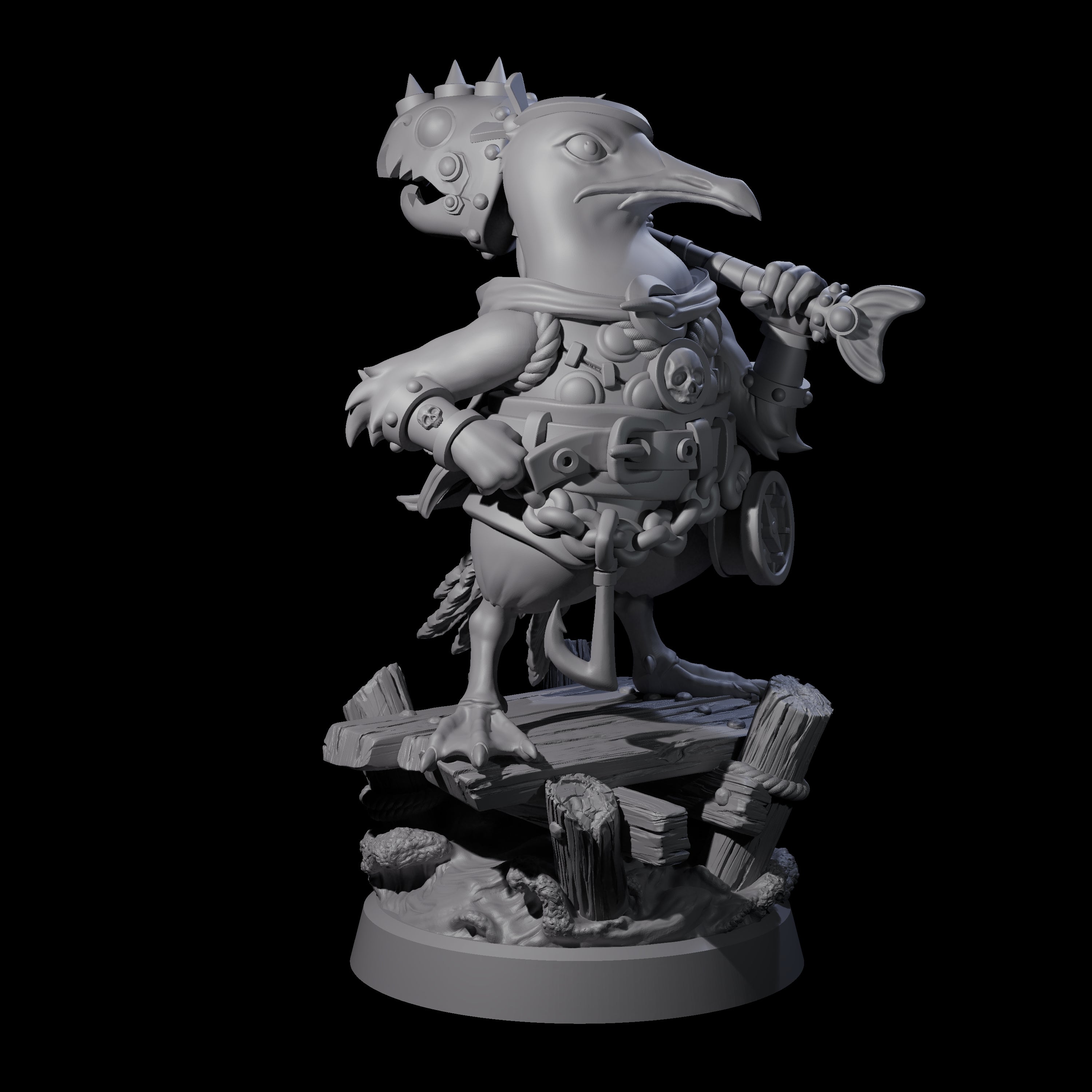 Galant Seagull Kenku Miniature for Dungeons and Dragons, Pathfinder or other TTRPGs