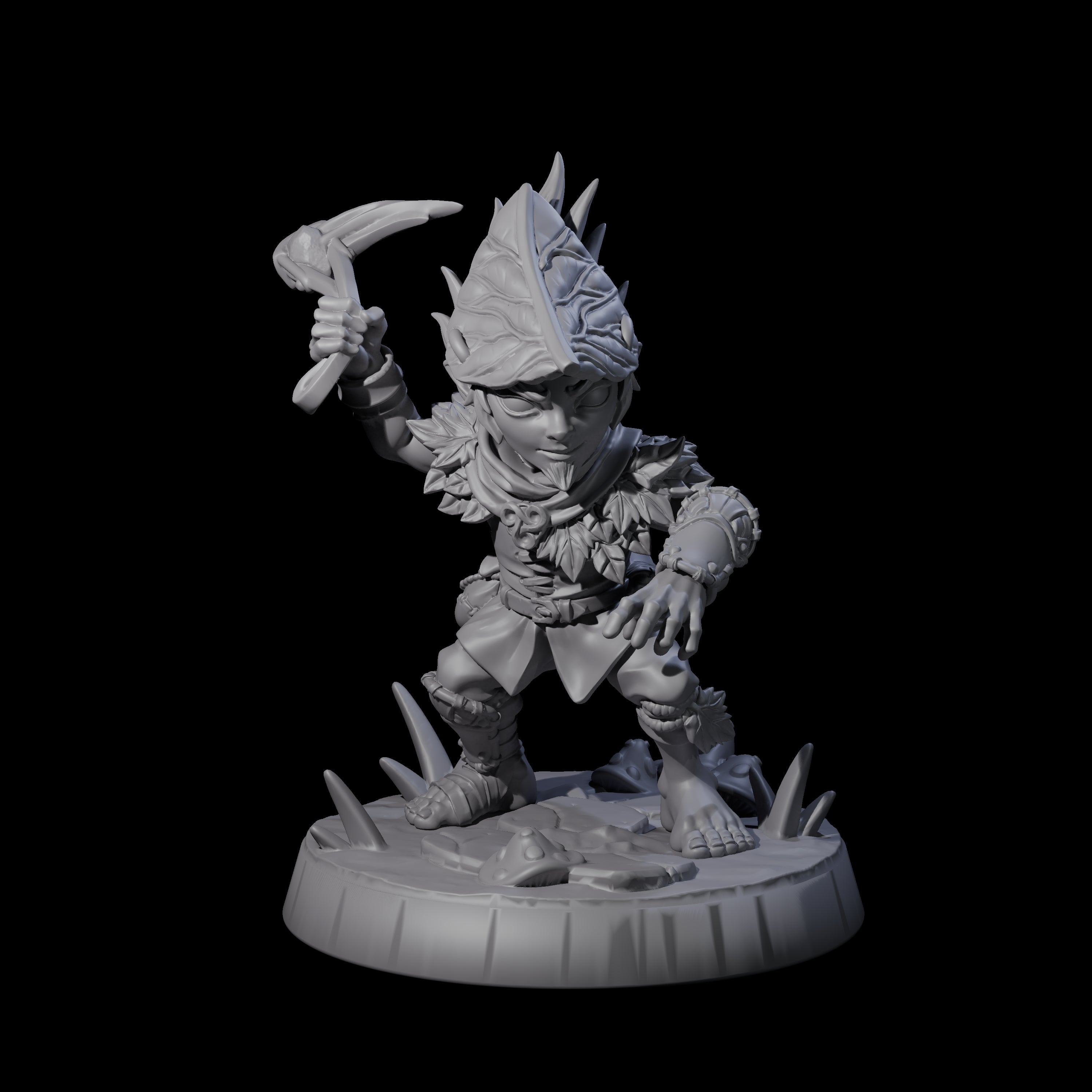 Galavanting Forest Halfling A Miniature for Dungeons and Dragons, Pathfinder or other TTRPGs