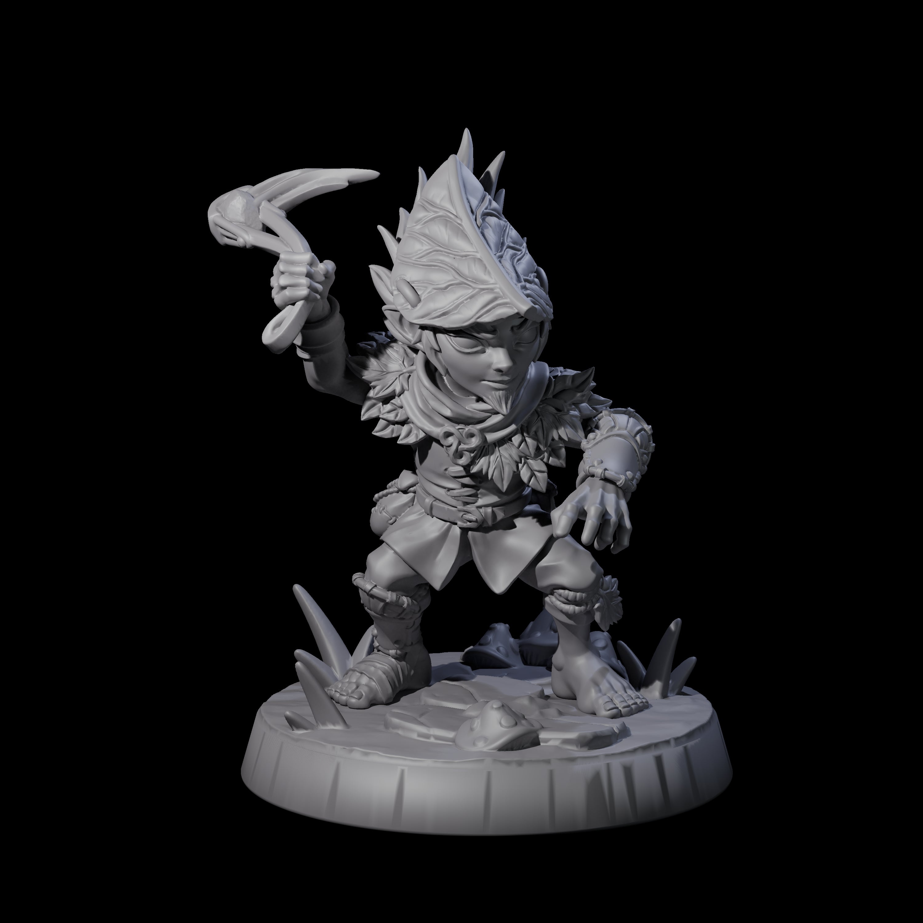 Galavanting Forest Halfling A Miniature for Dungeons and Dragons, Pathfinder or other TTRPGs