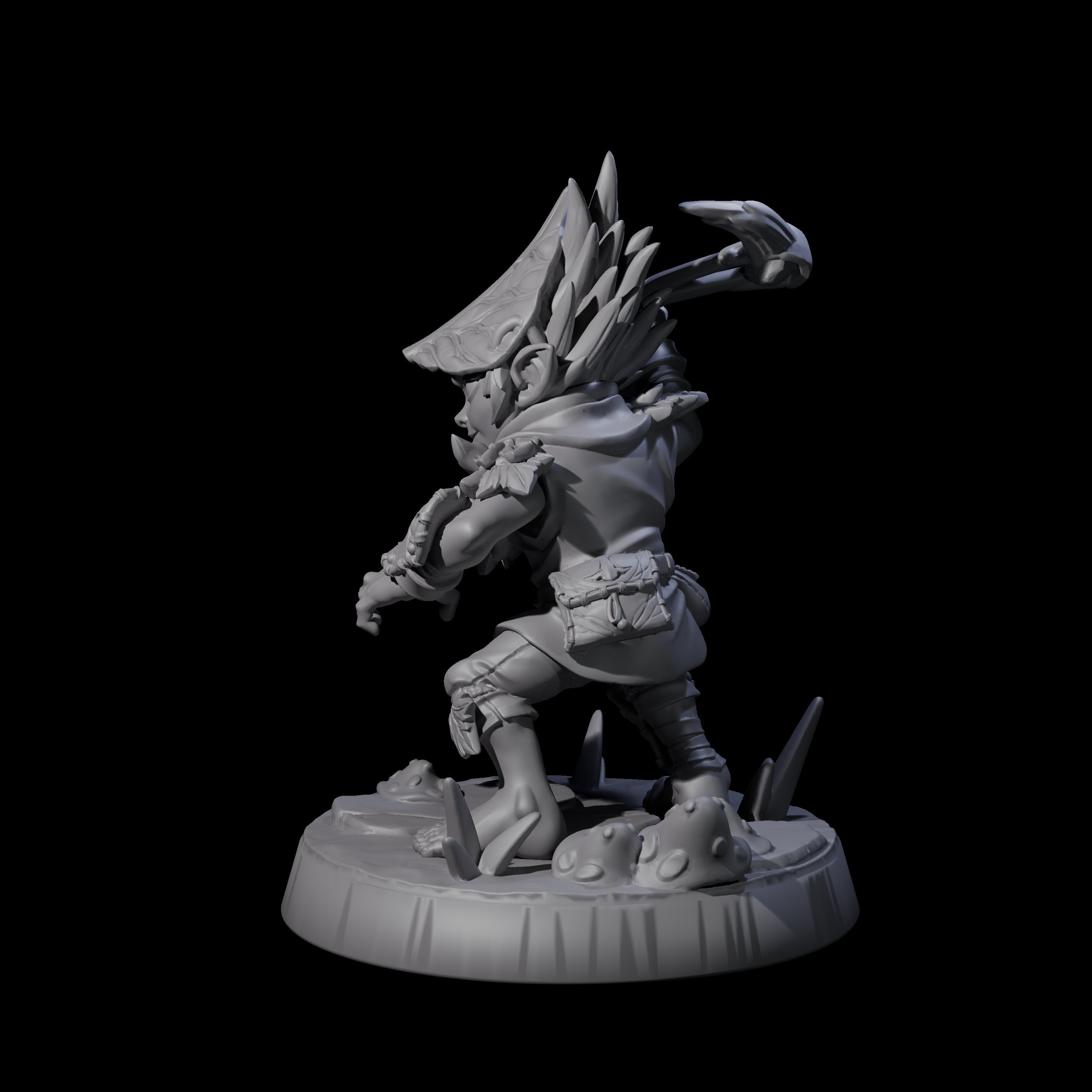 Galavanting Forest Halfling A Miniature for Dungeons and Dragons, Pathfinder or other TTRPGs