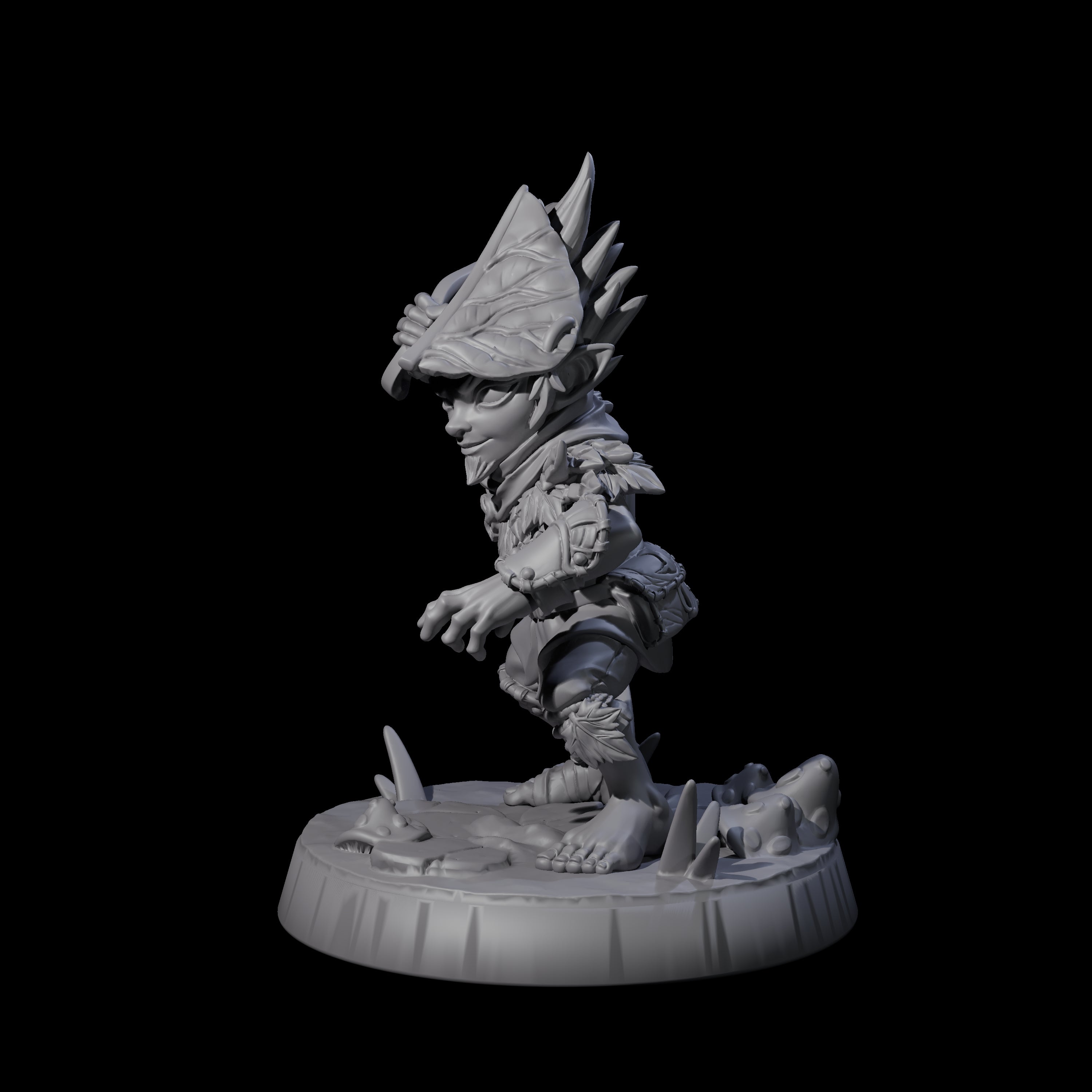 Galavanting Forest Halfling A Miniature for Dungeons and Dragons, Pathfinder or other TTRPGs