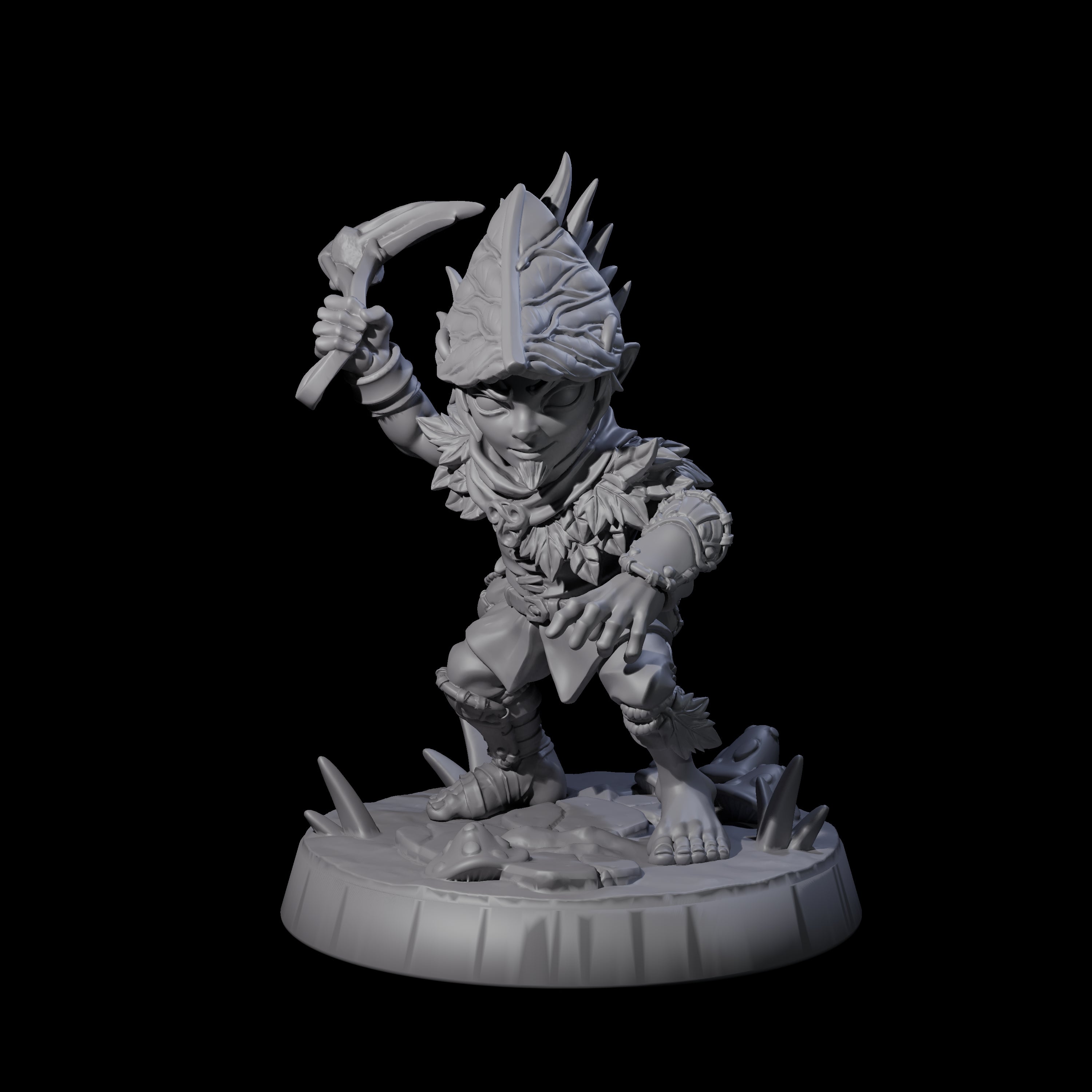 Galavanting Forest Halfling A Miniature for Dungeons and Dragons, Pathfinder or other TTRPGs