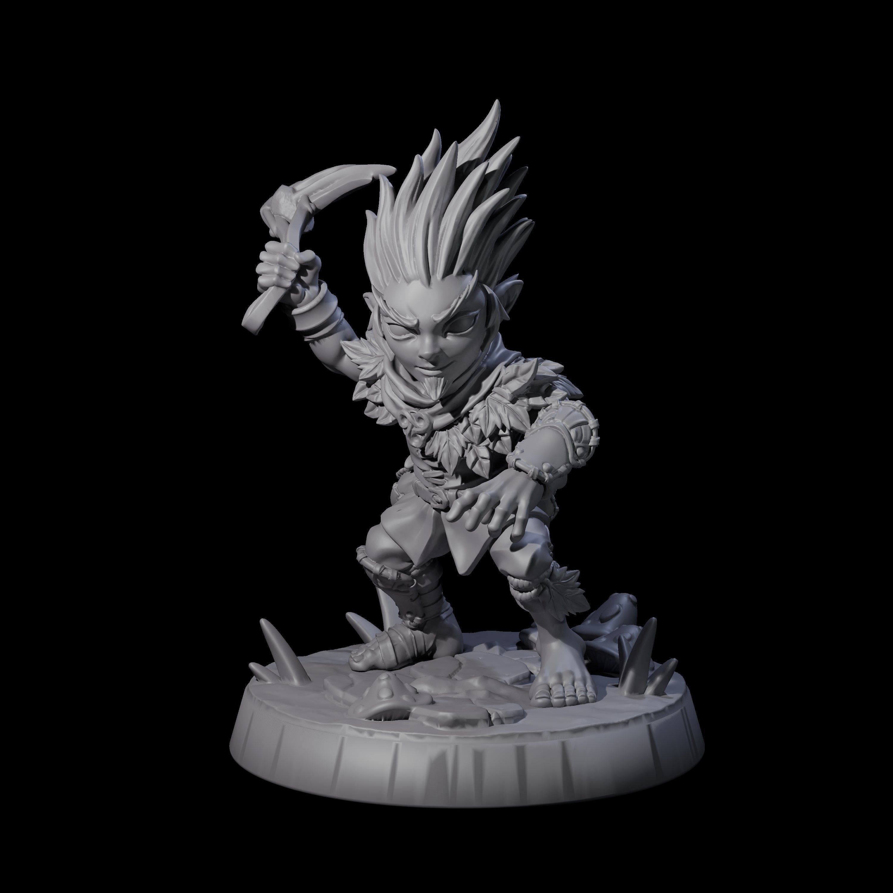 Galavanting Forest Halfling A Miniature for Dungeons and Dragons, Pathfinder or other TTRPGs