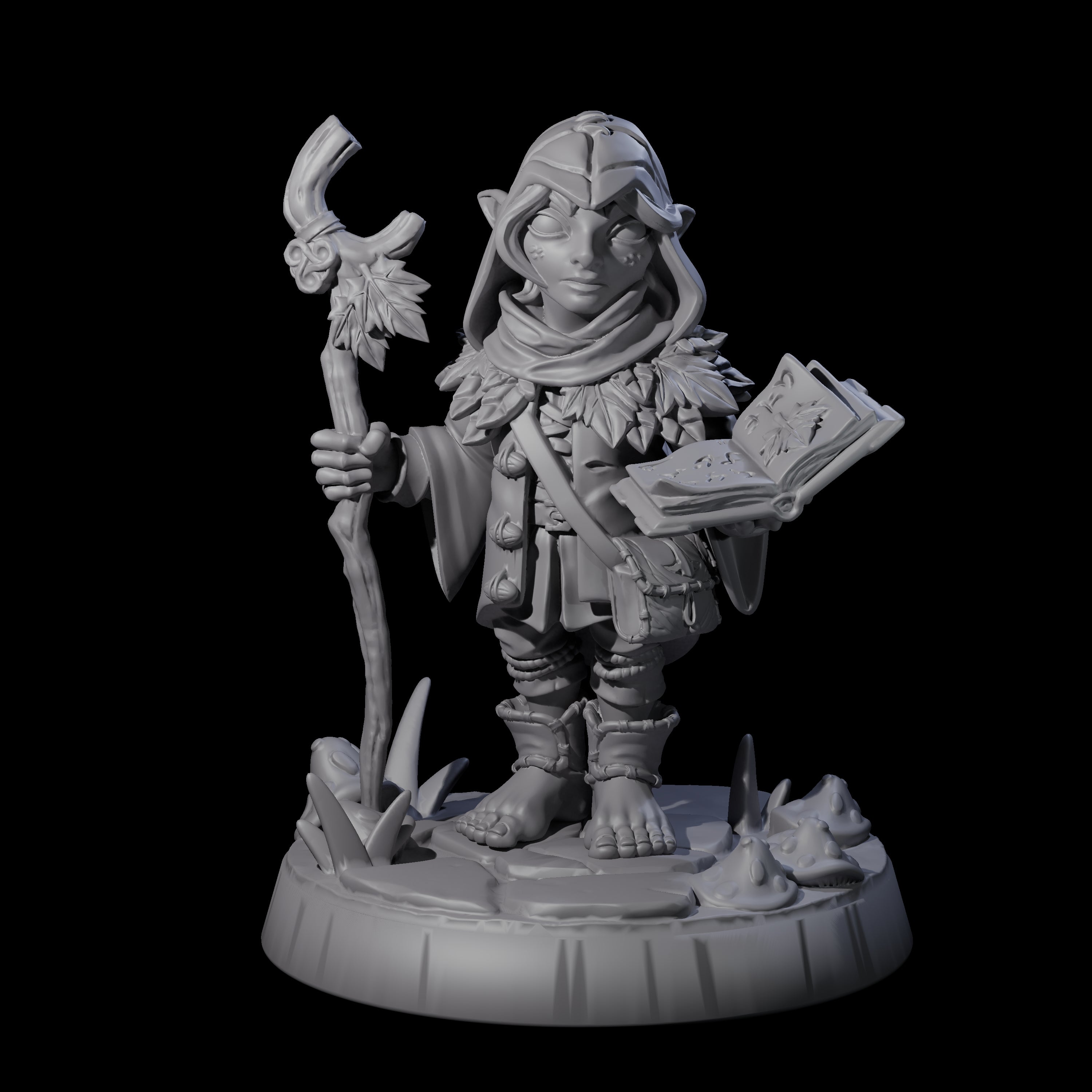 Galavanting Forest Halfling B Miniature for Dungeons and Dragons, Pathfinder or other TTRPGs