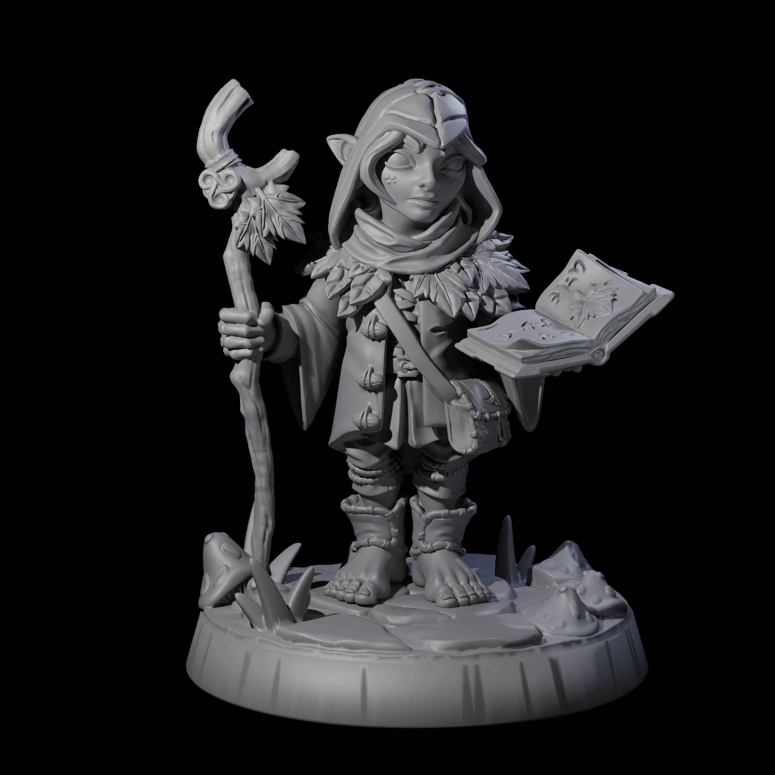 Galavanting Forest Halfling B Miniature for Dungeons and Dragons, Pathfinder or other TTRPGs