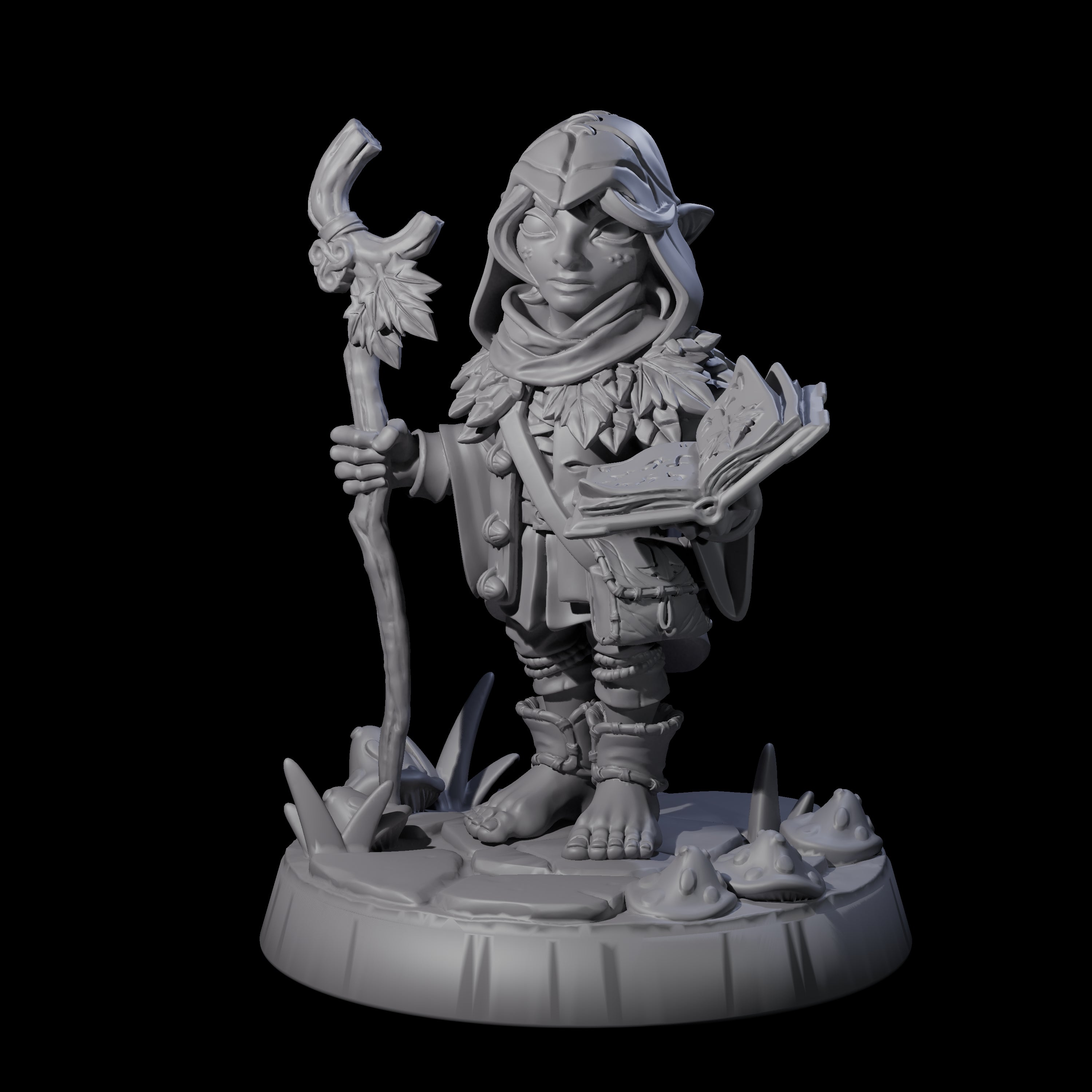 Galavanting Forest Halfling B Miniature for Dungeons and Dragons, Pathfinder or other TTRPGs