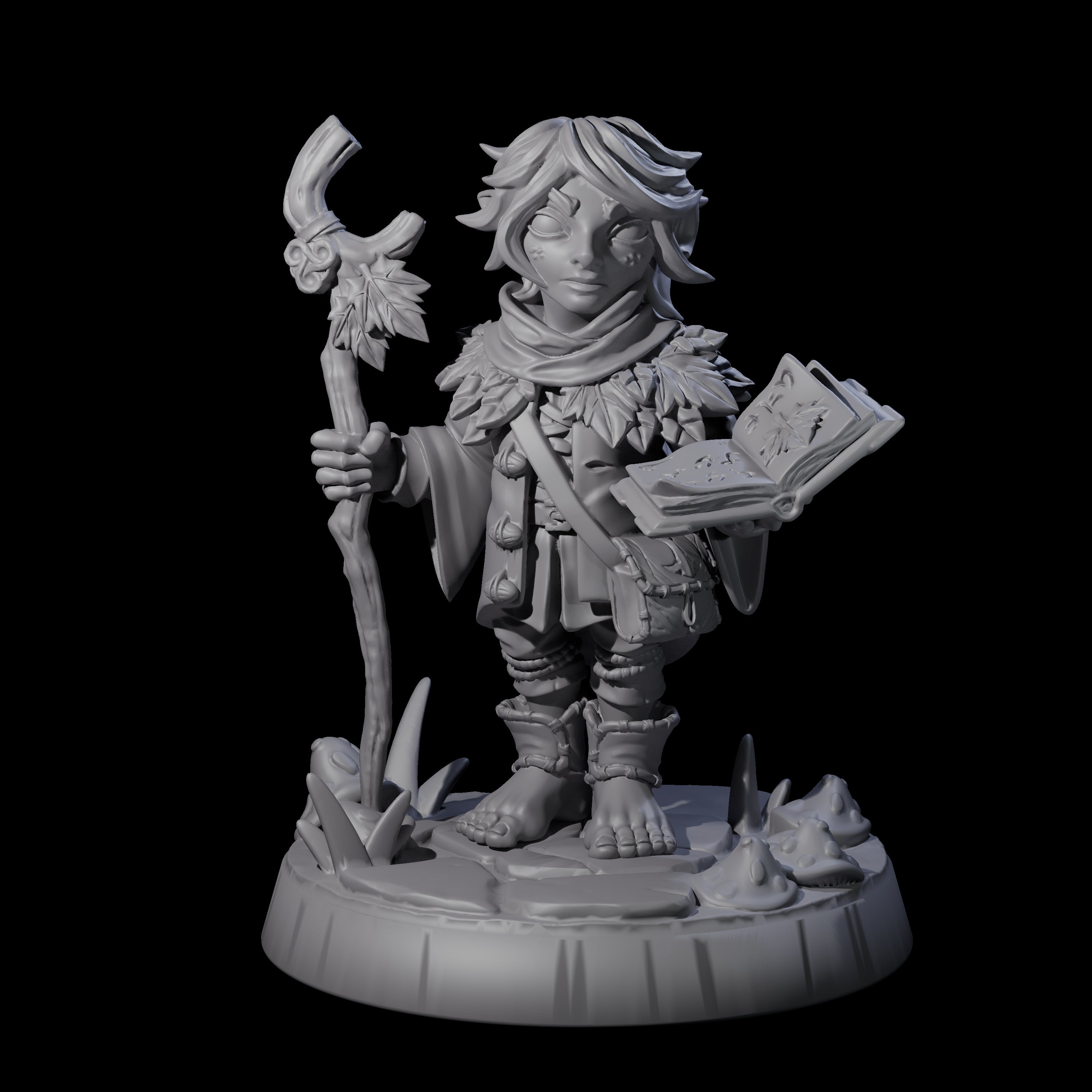 Galavanting Forest Halfling B Miniature for Dungeons and Dragons, Pathfinder or other TTRPGs