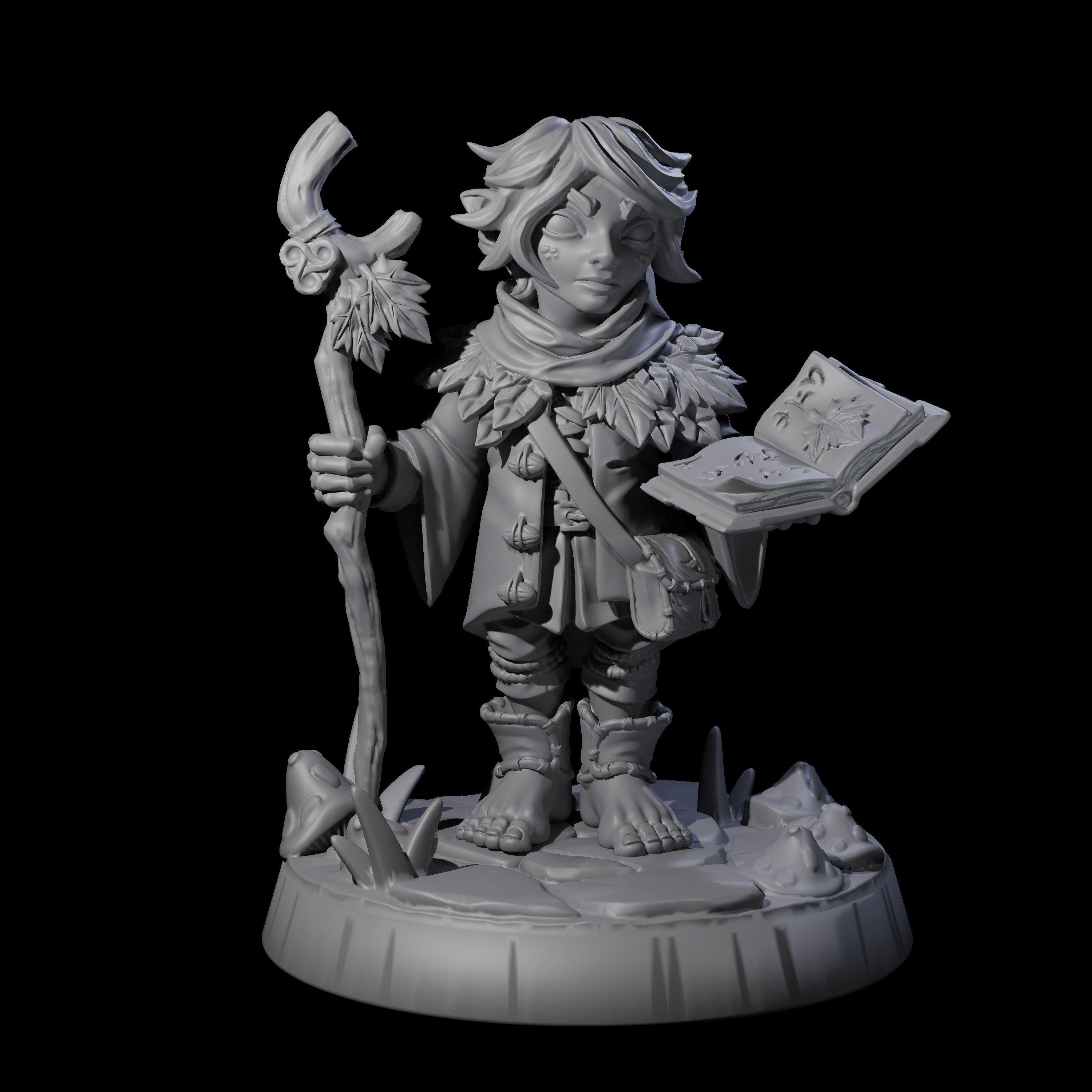 Galavanting Forest Halfling B Miniature for Dungeons and Dragons, Pathfinder or other TTRPGs